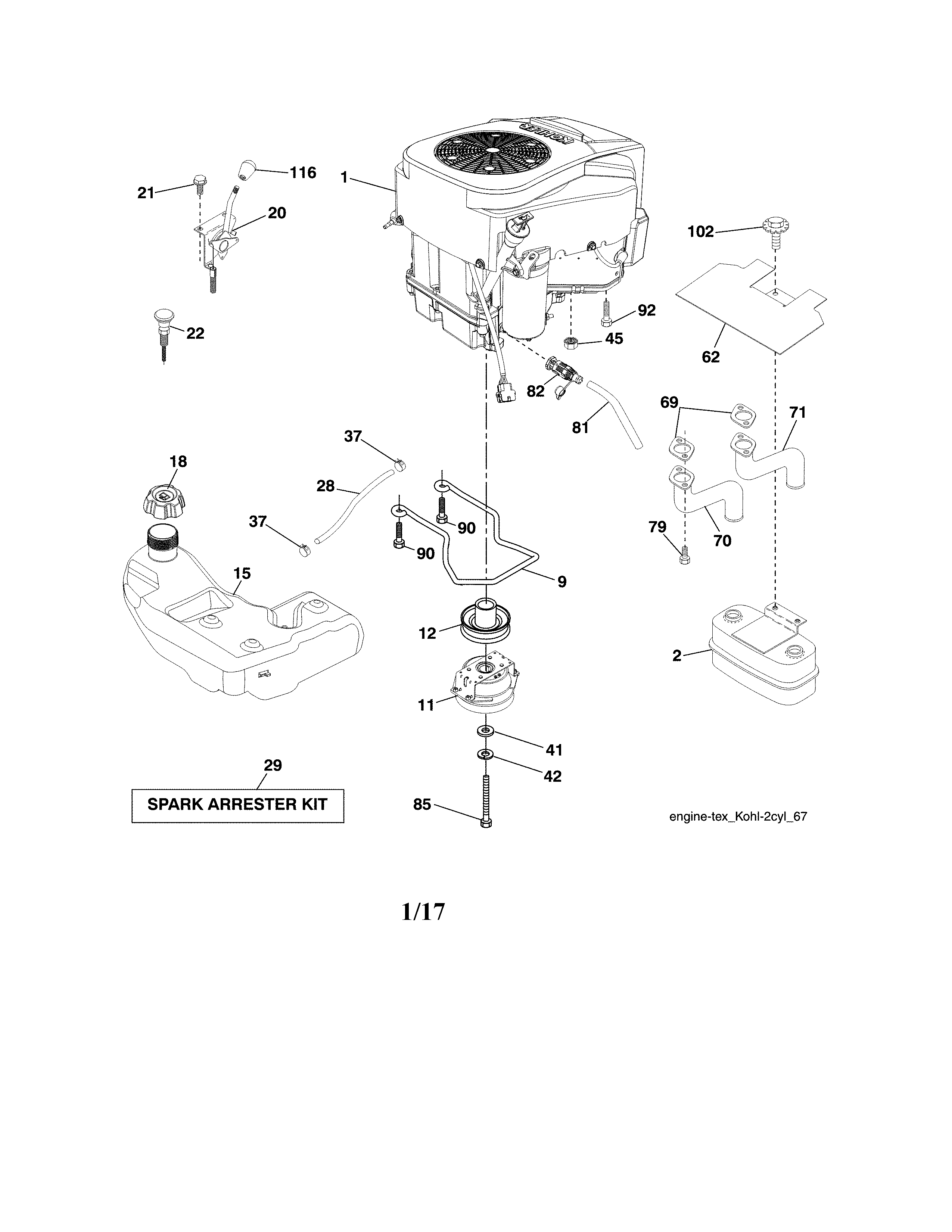 Craftsman 917986431 engine diagram