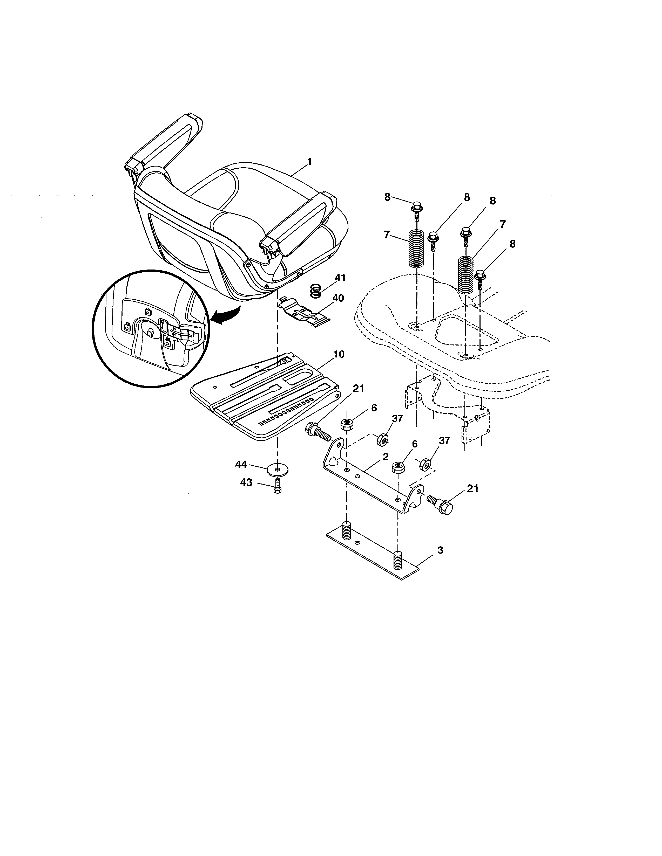 Craftsman 917986431 seat diagram