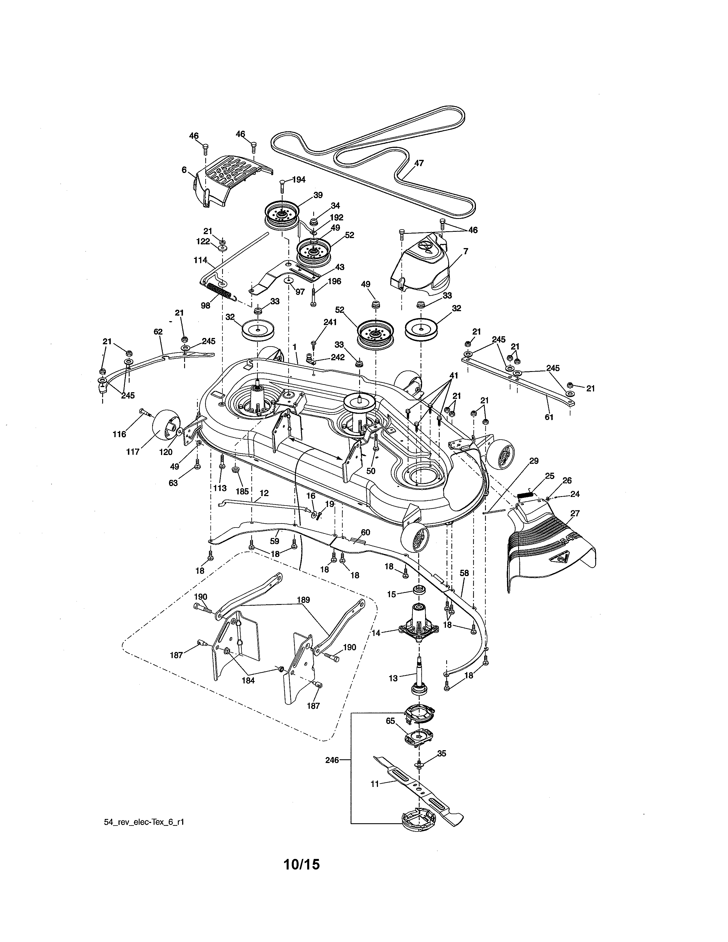 Craftsman 917986441 mower deck diagram