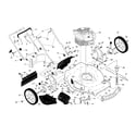 Husqvarna HU550FH (96143009604) handle/engine/deck diagram