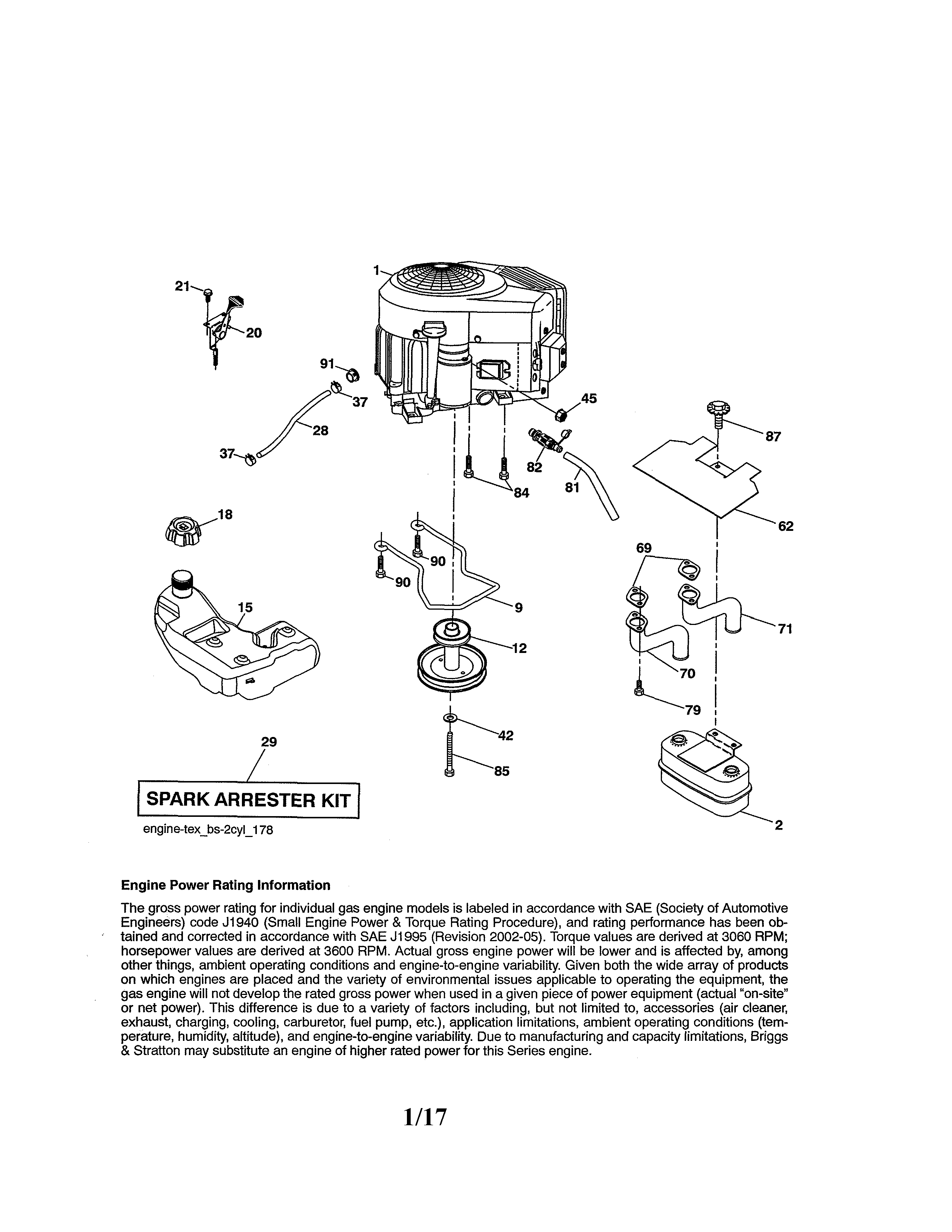 Craftsman 917203861 engine diagram