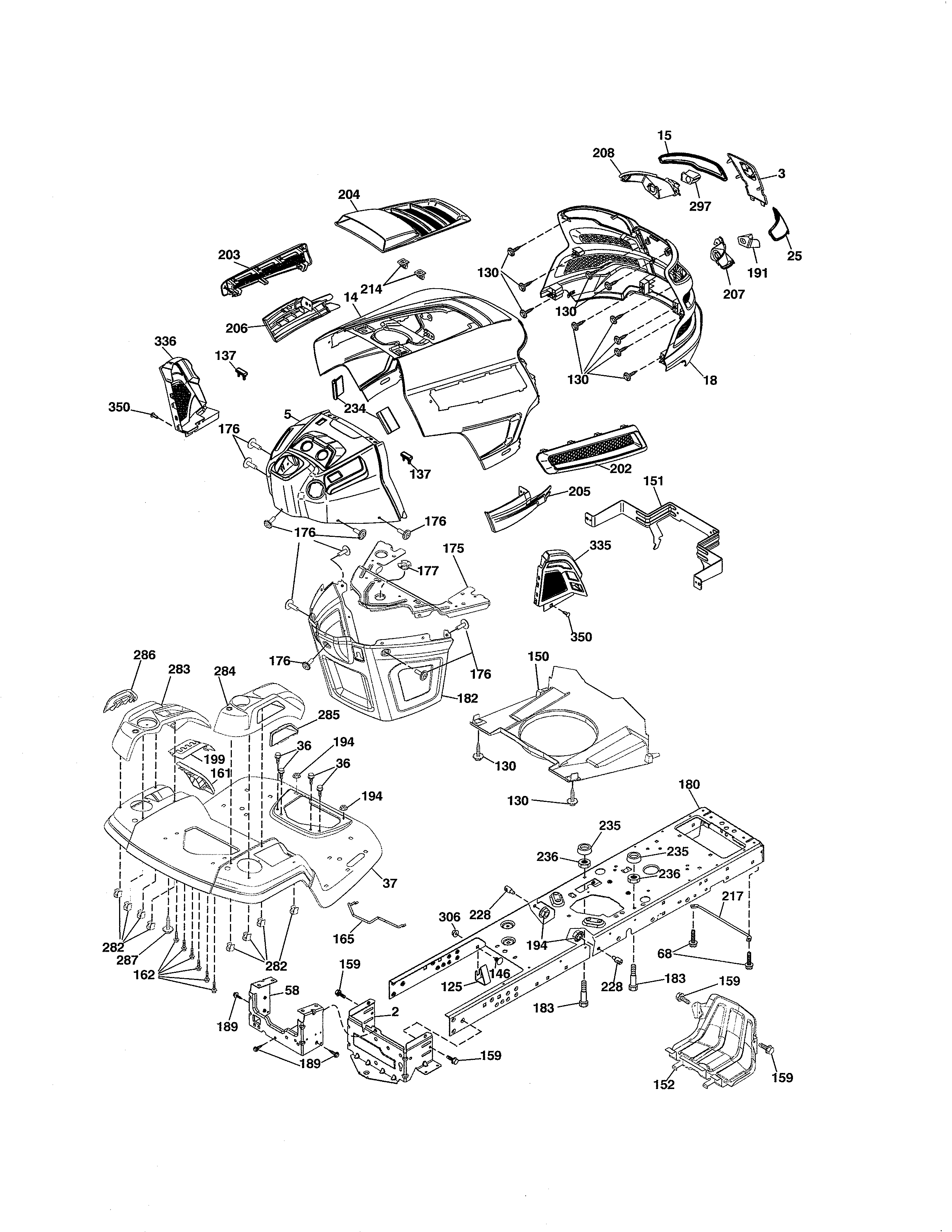 Husqvarna 96043020400 chassis diagram
