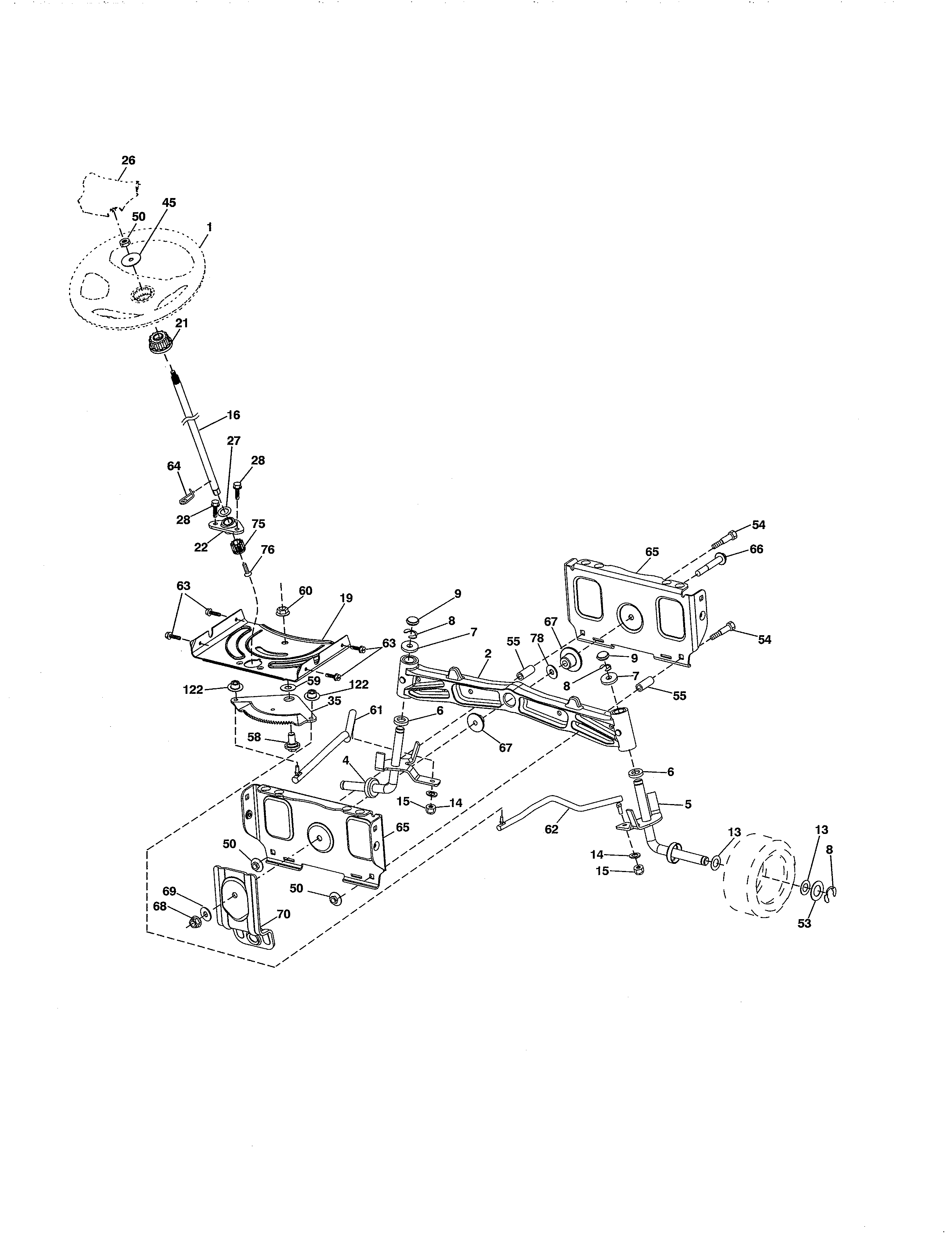 Husqvarna 96043020400 steering diagram