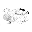 Poulan 96142012601 drive control/gear case/wheels diagram