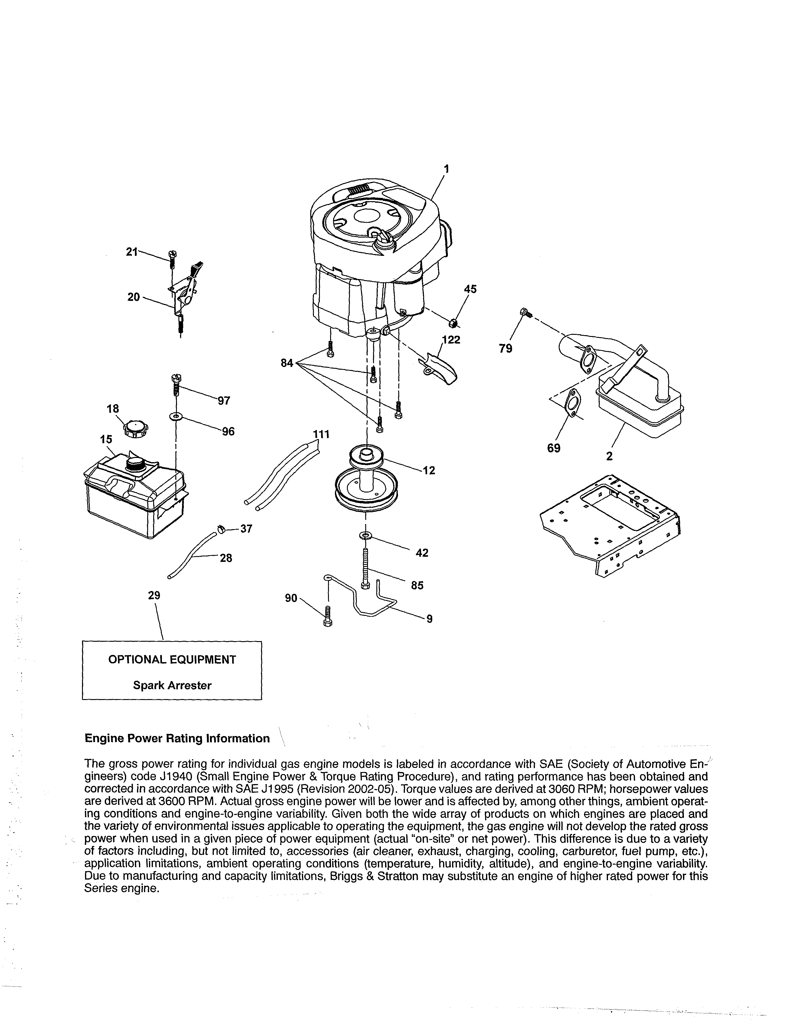 Poulan PB175A46 (96042015300) engine diagram
