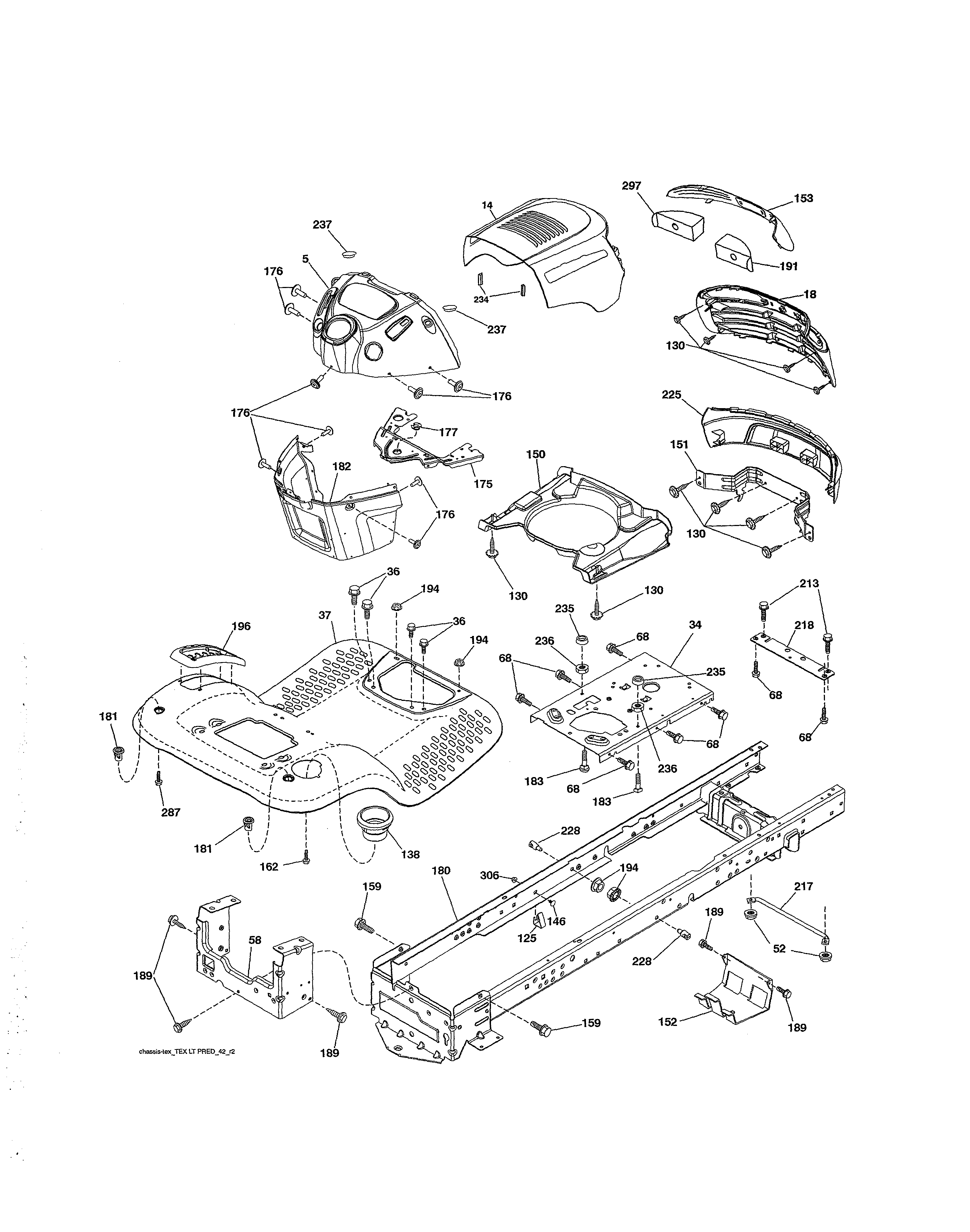 Poulan 96042015700 chassis diagram