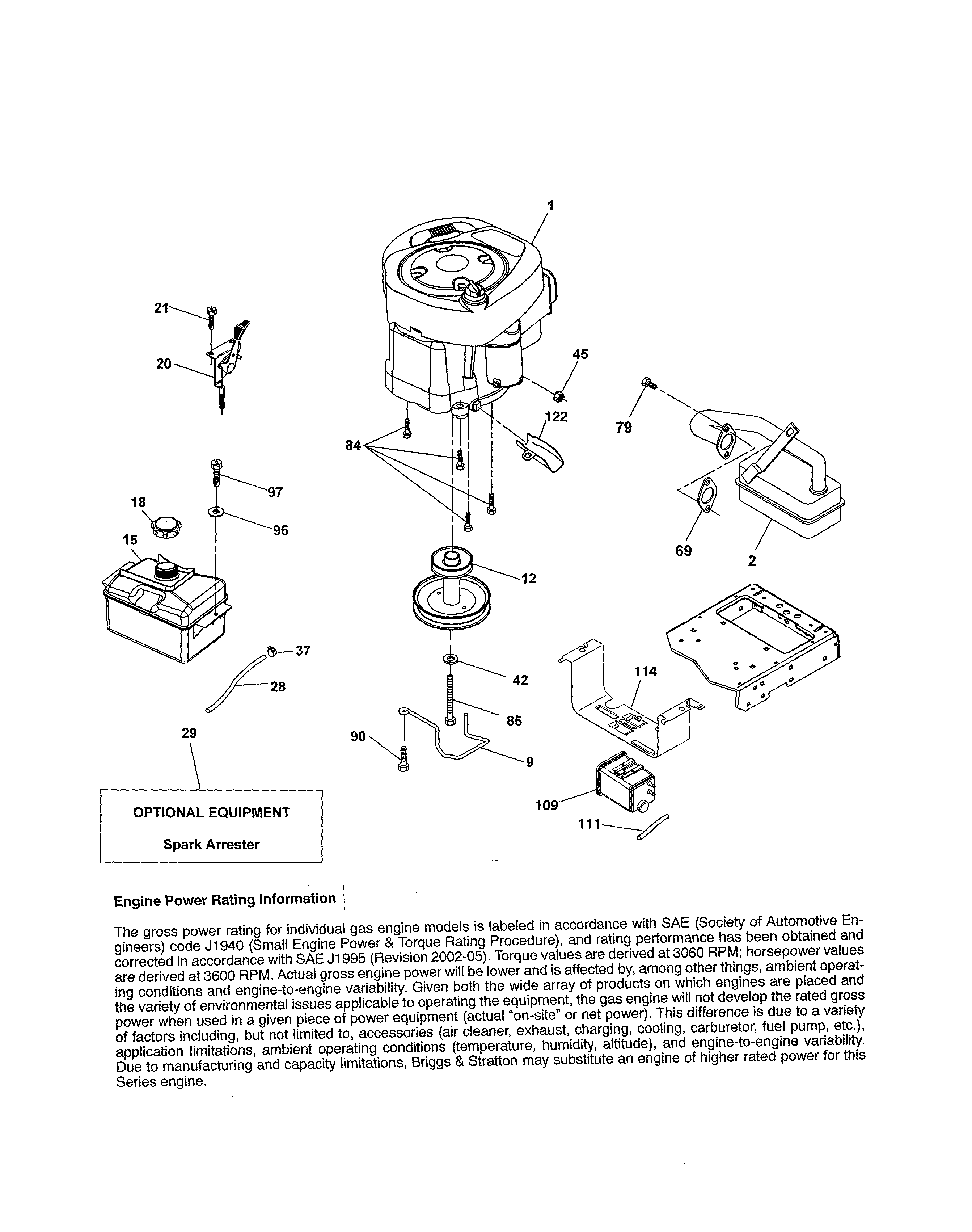 Poulan 96042015700 engine diagram