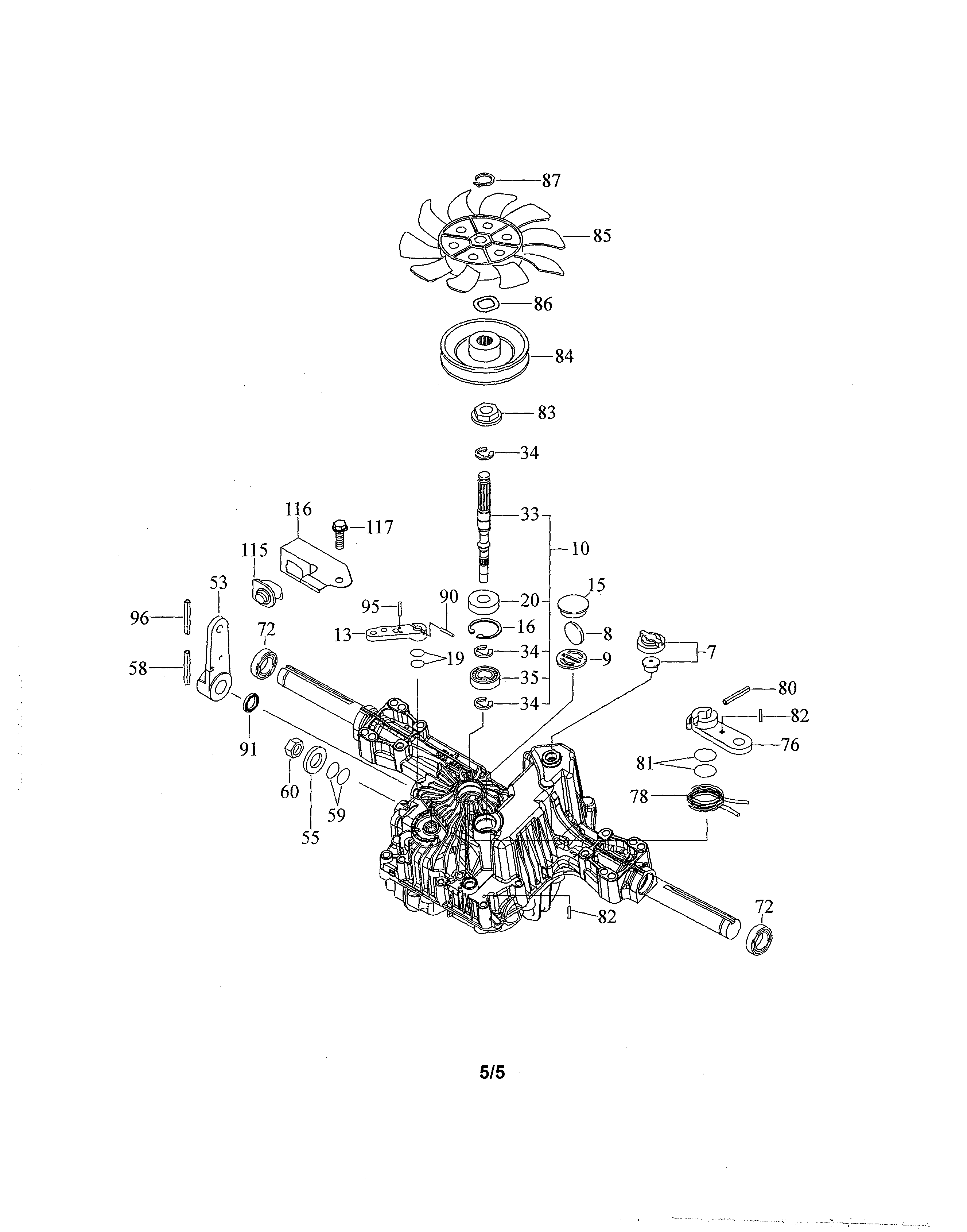 Husqvarna 96043020400 transaxle diagram