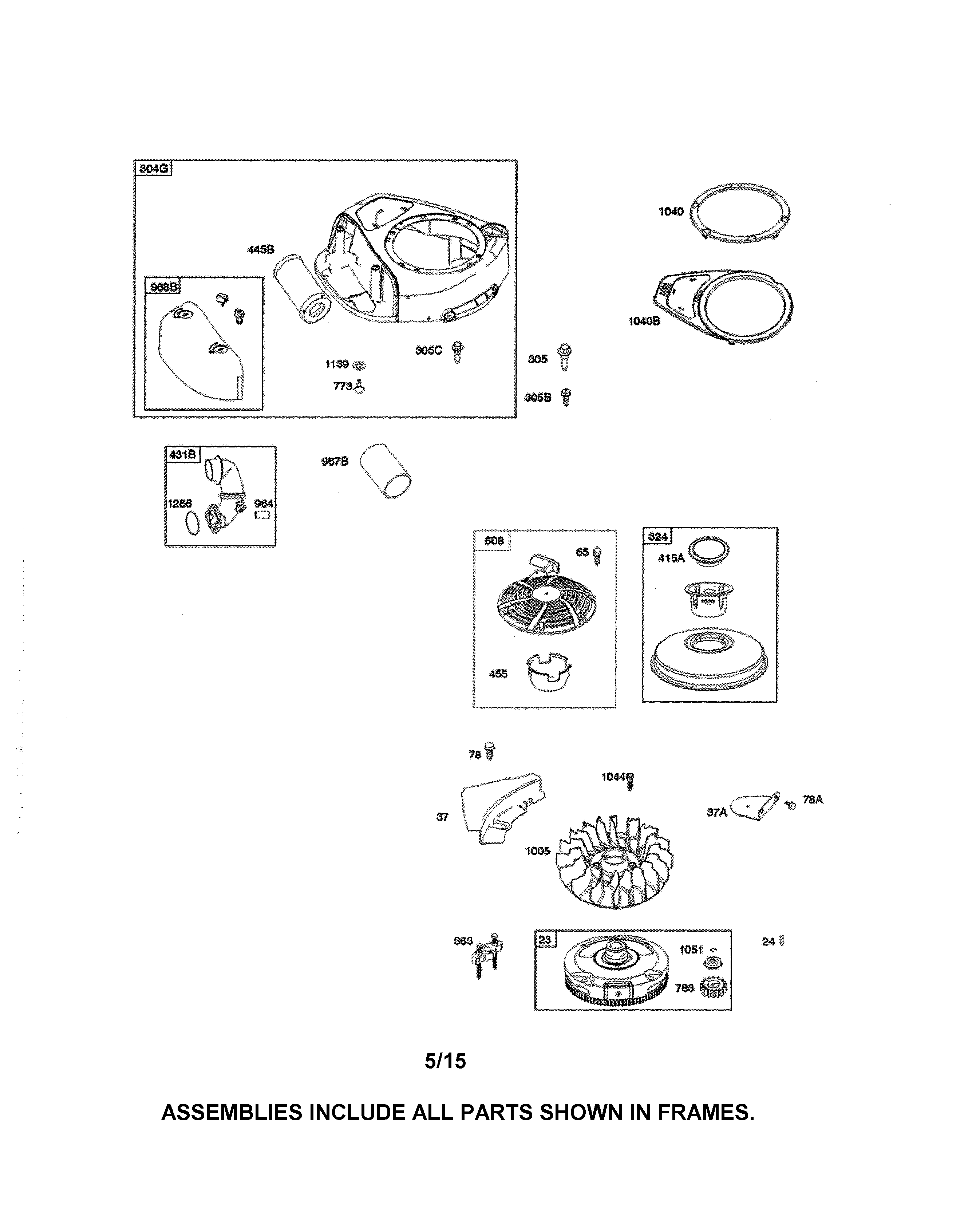 Craftsman 247203731 air cleaner/blower housing diagram
