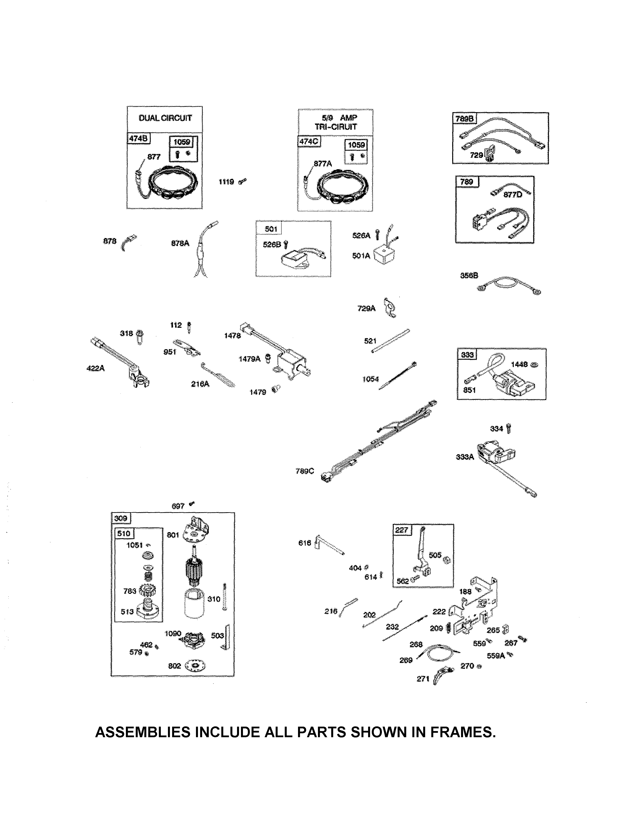 Craftsman 247203731 alternator/motor-starter diagram