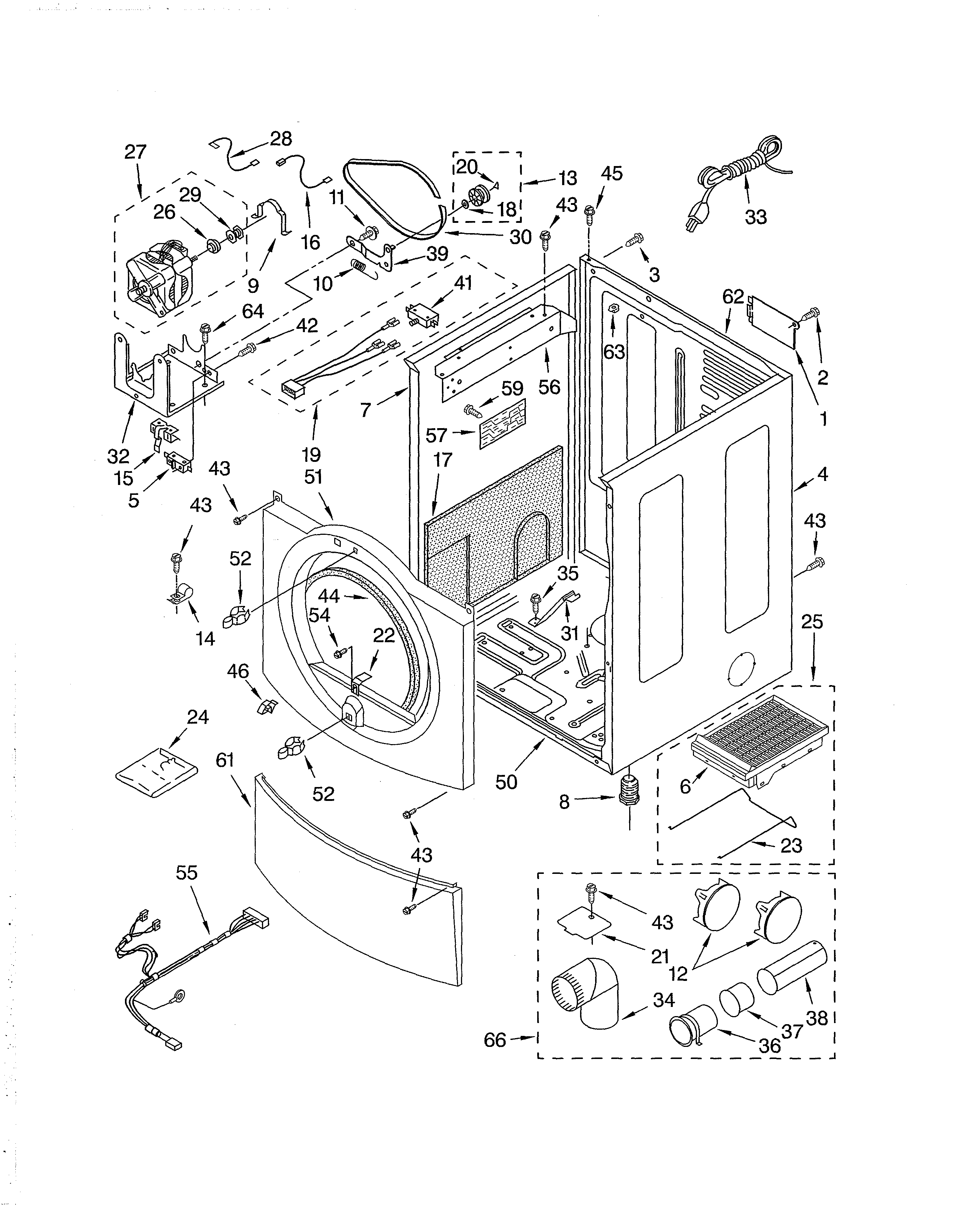 Kenmore 11094836202 cabinet diagram