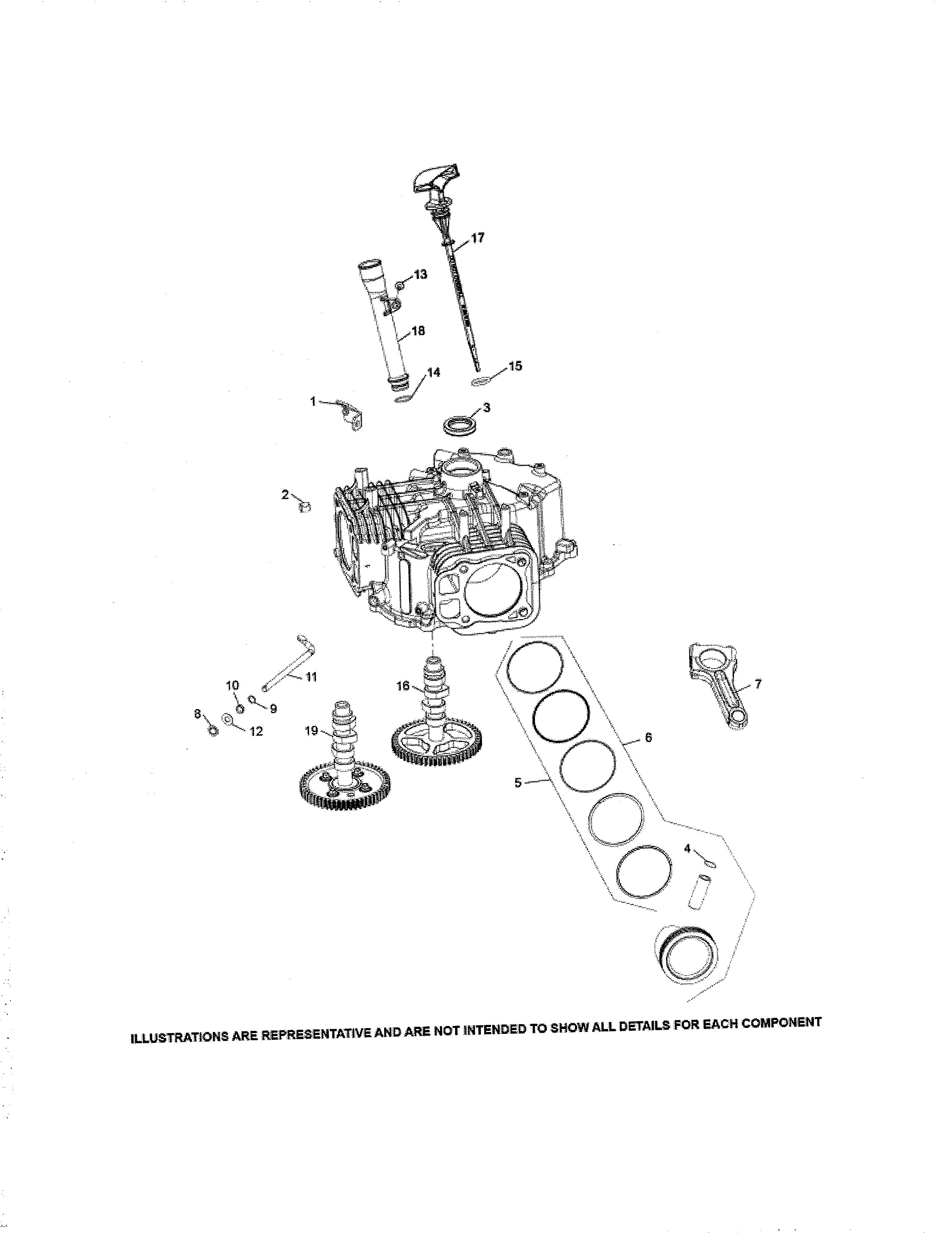 MTD 13APA1ZS099 crankcase diagram