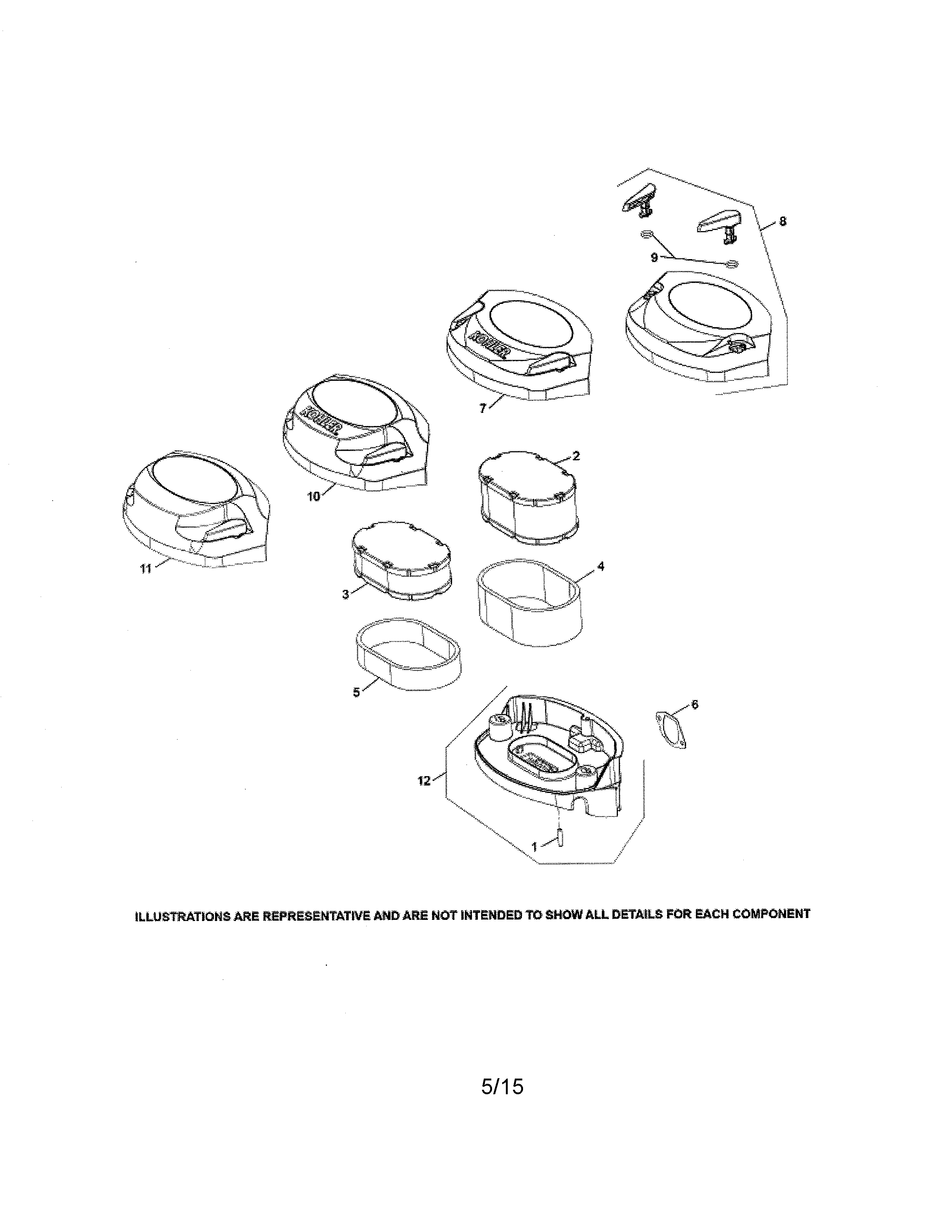 MTD 13ATA1ZT099 air intake diagram