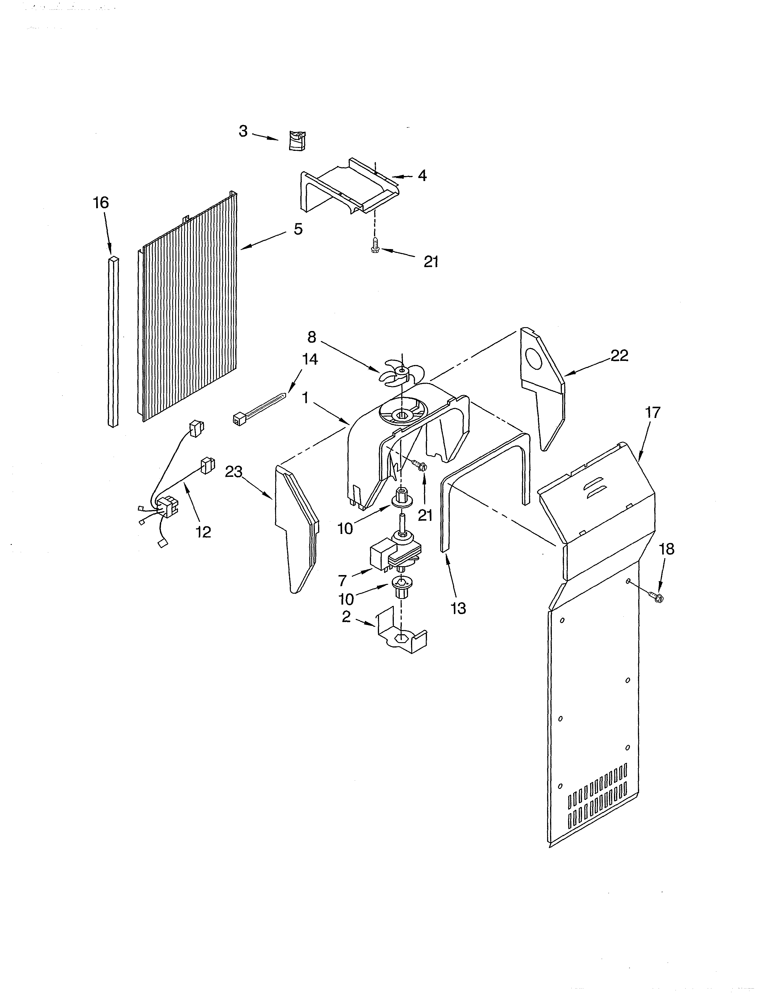 Whirlpool ED5THAXMS10 air flow diagram