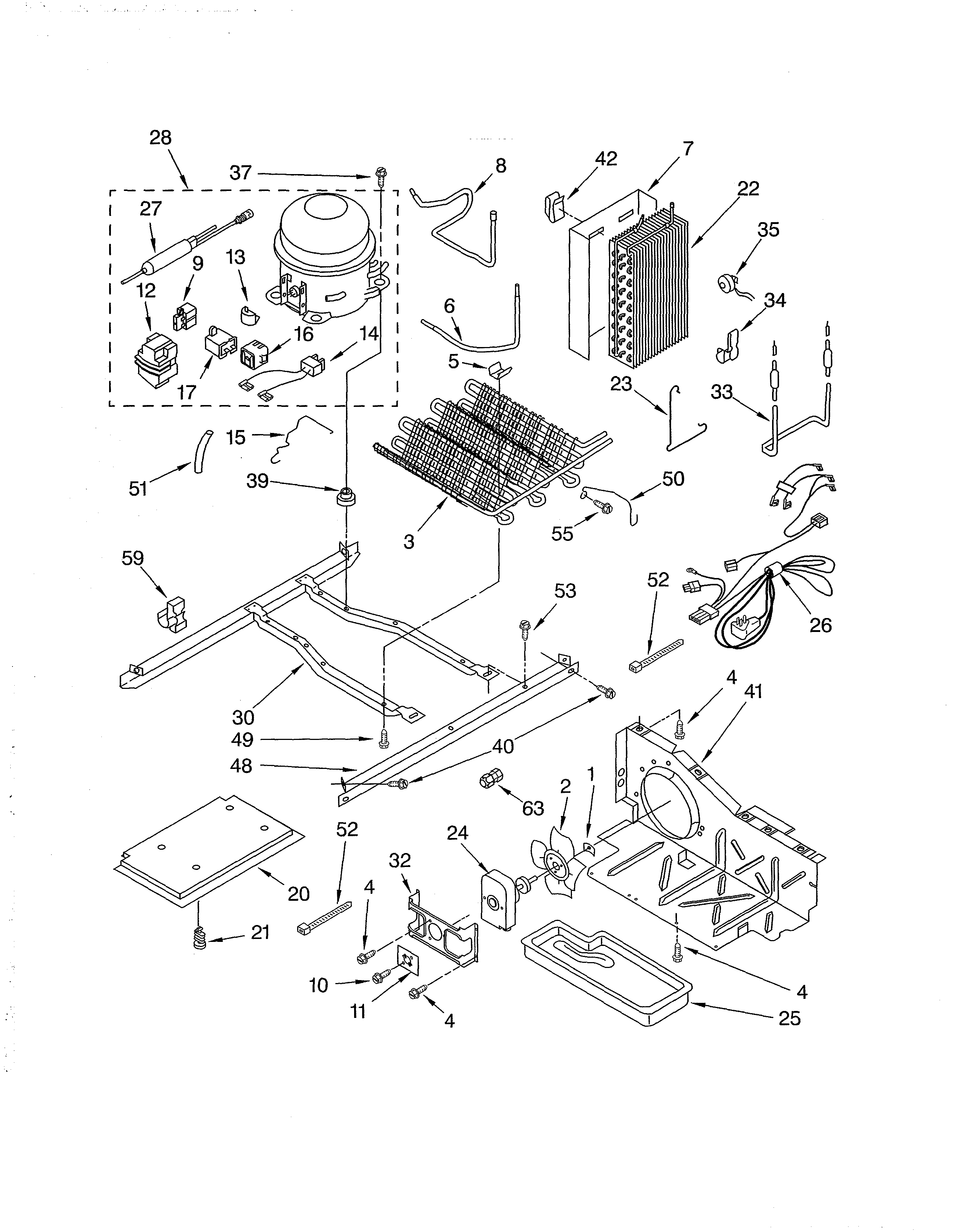 Whirlpool ED5THAXMS10 unit diagram