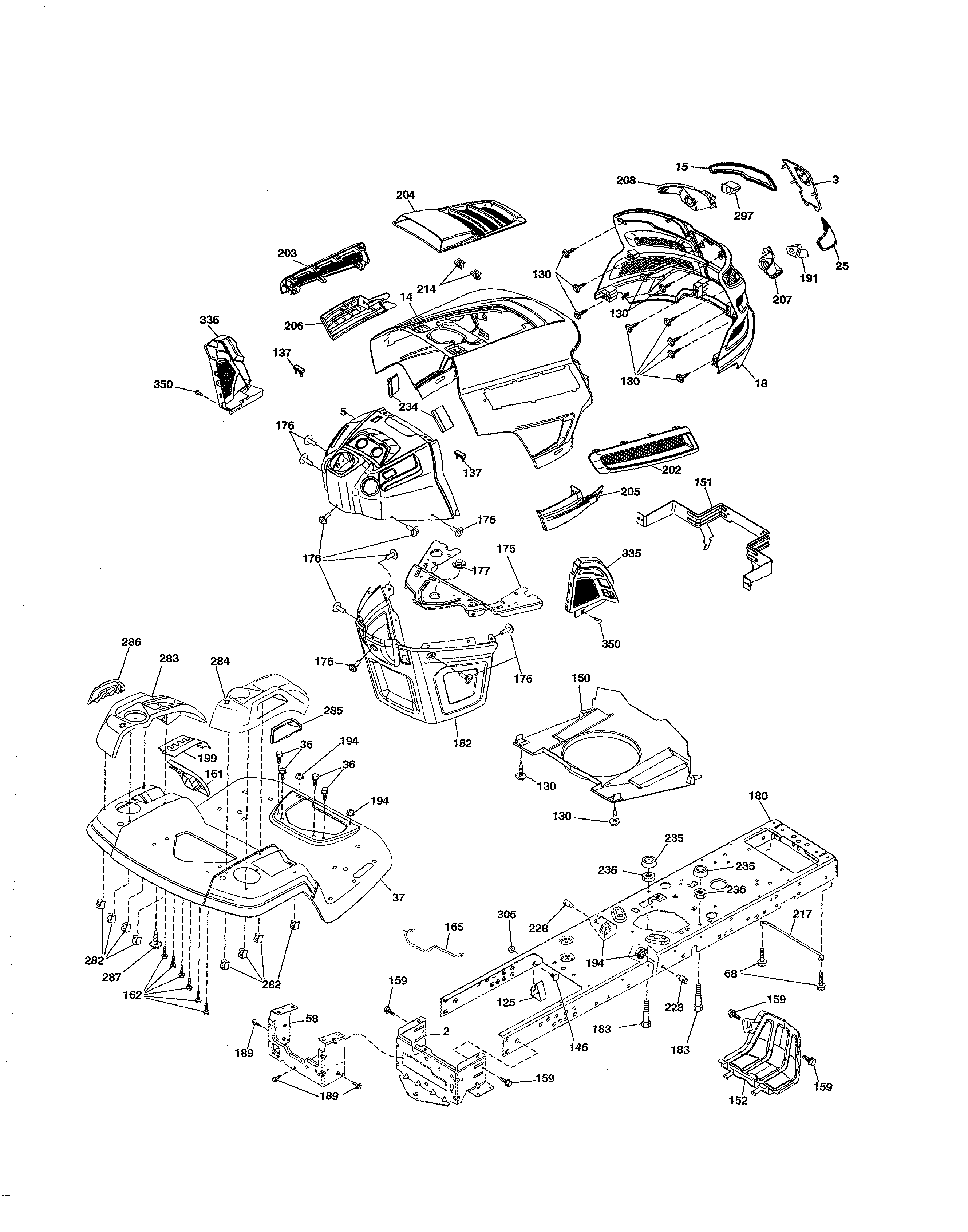 Husqvarna 96043020300 chassis diagram