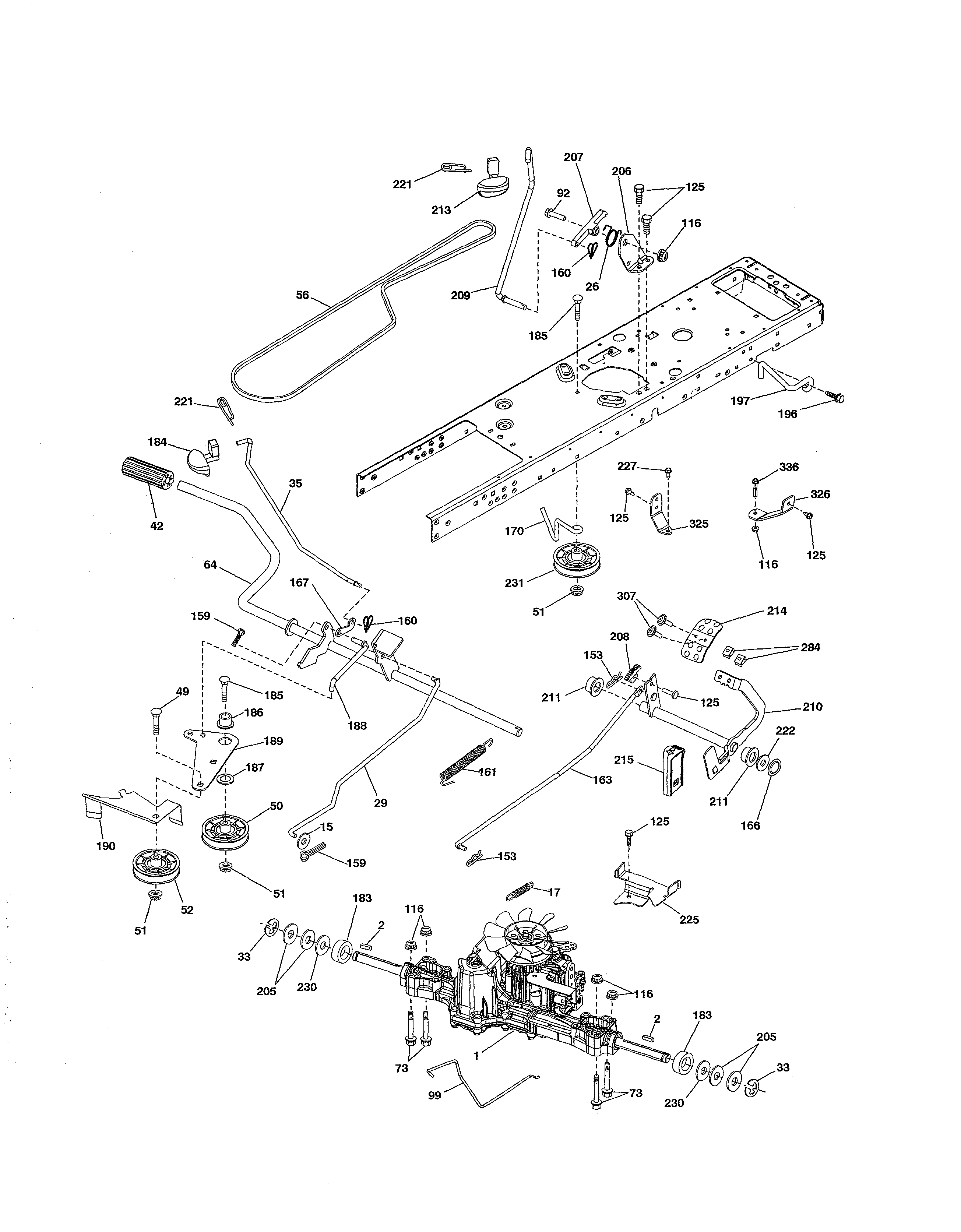 Husqvarna 96043020300 drive diagram