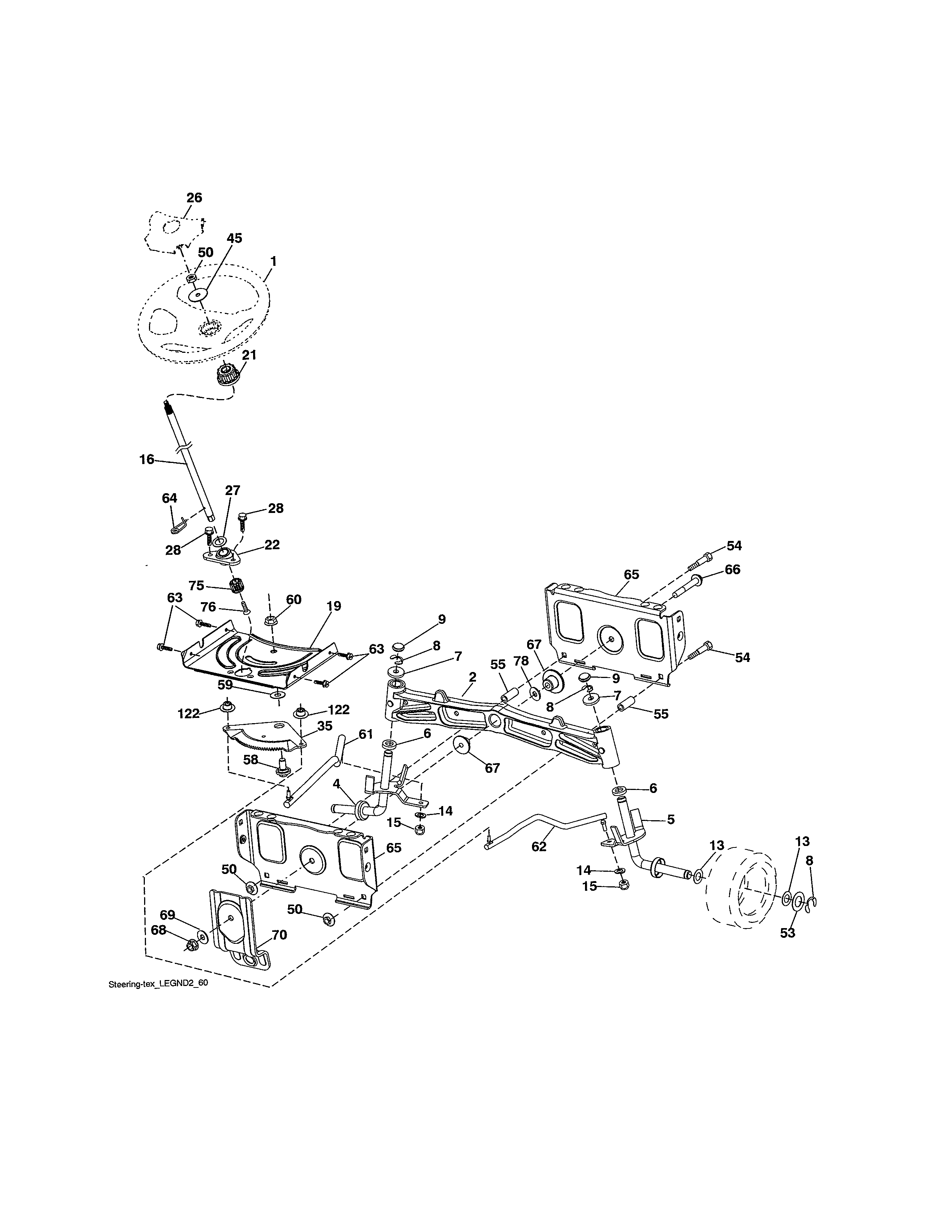 Husqvarna 96043020300 steering diagram