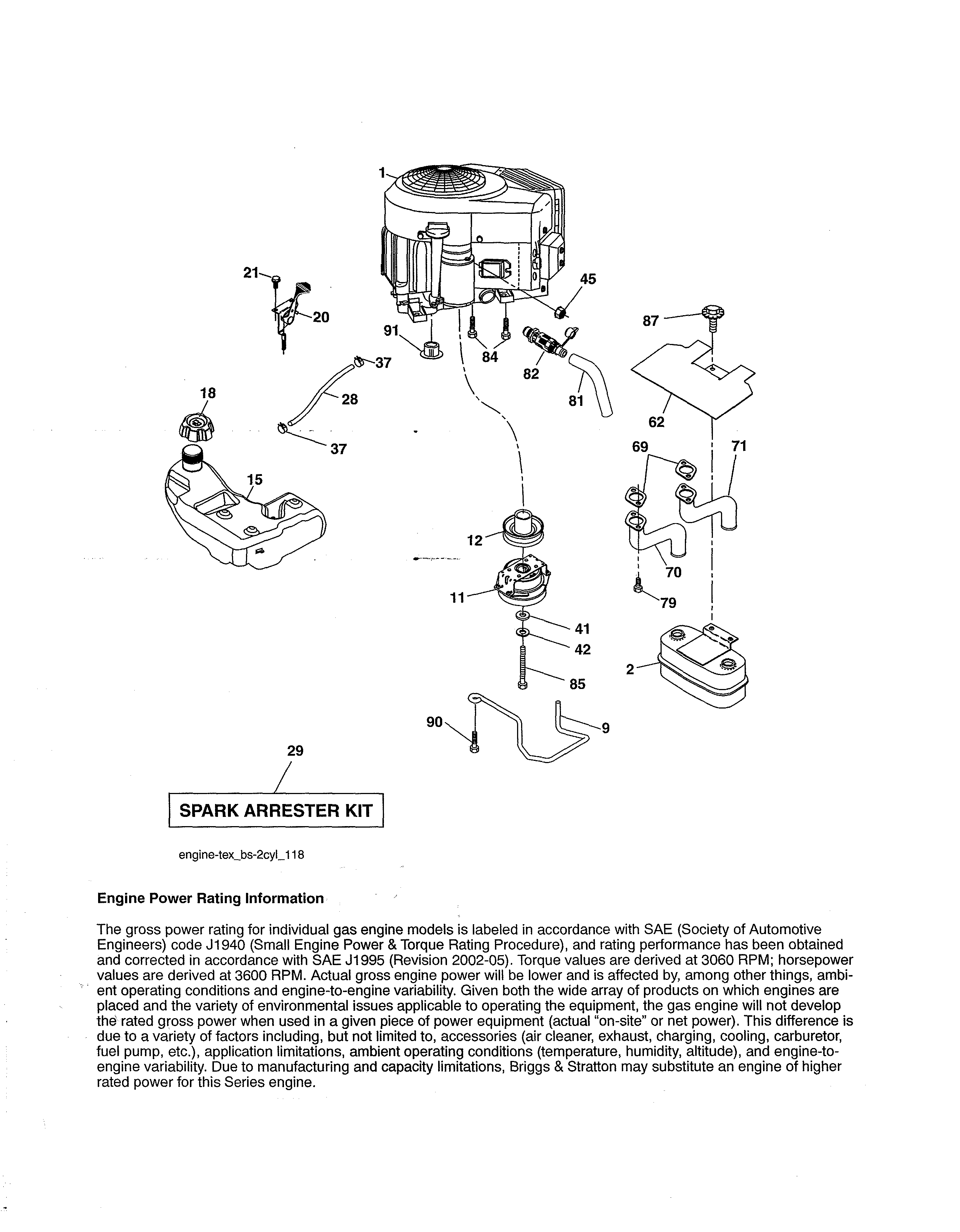 Husqvarna YTH24V48-96043018200 engine diagram