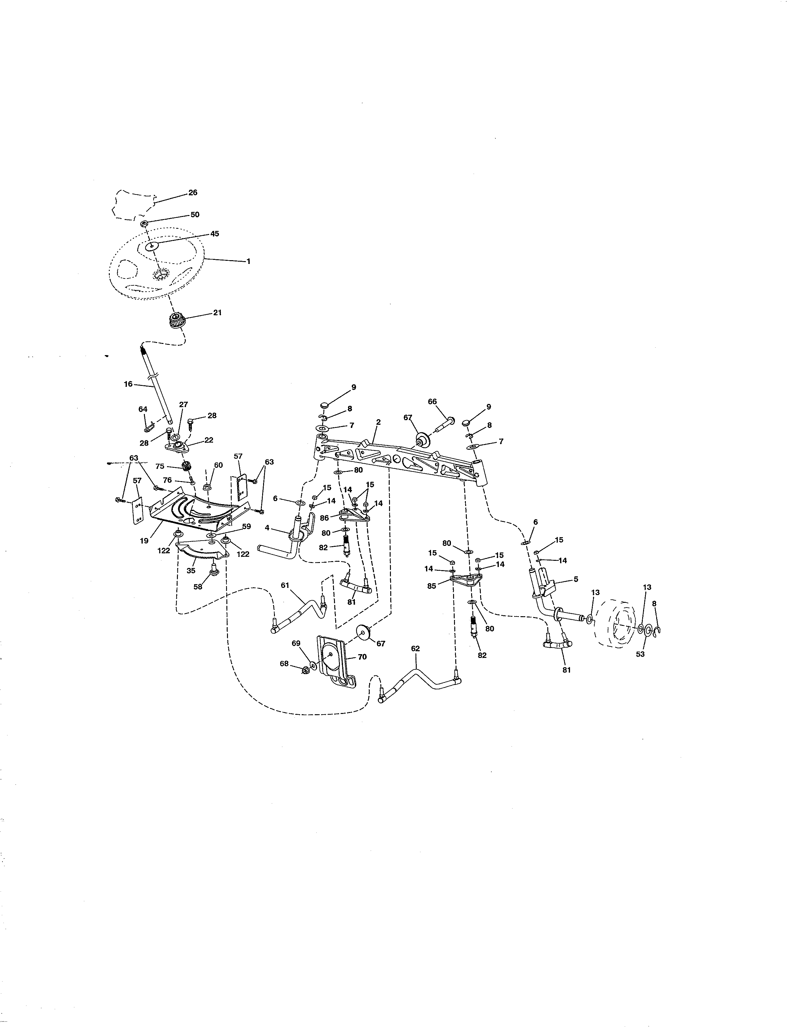 Craftsman 917250811 steering diagram
