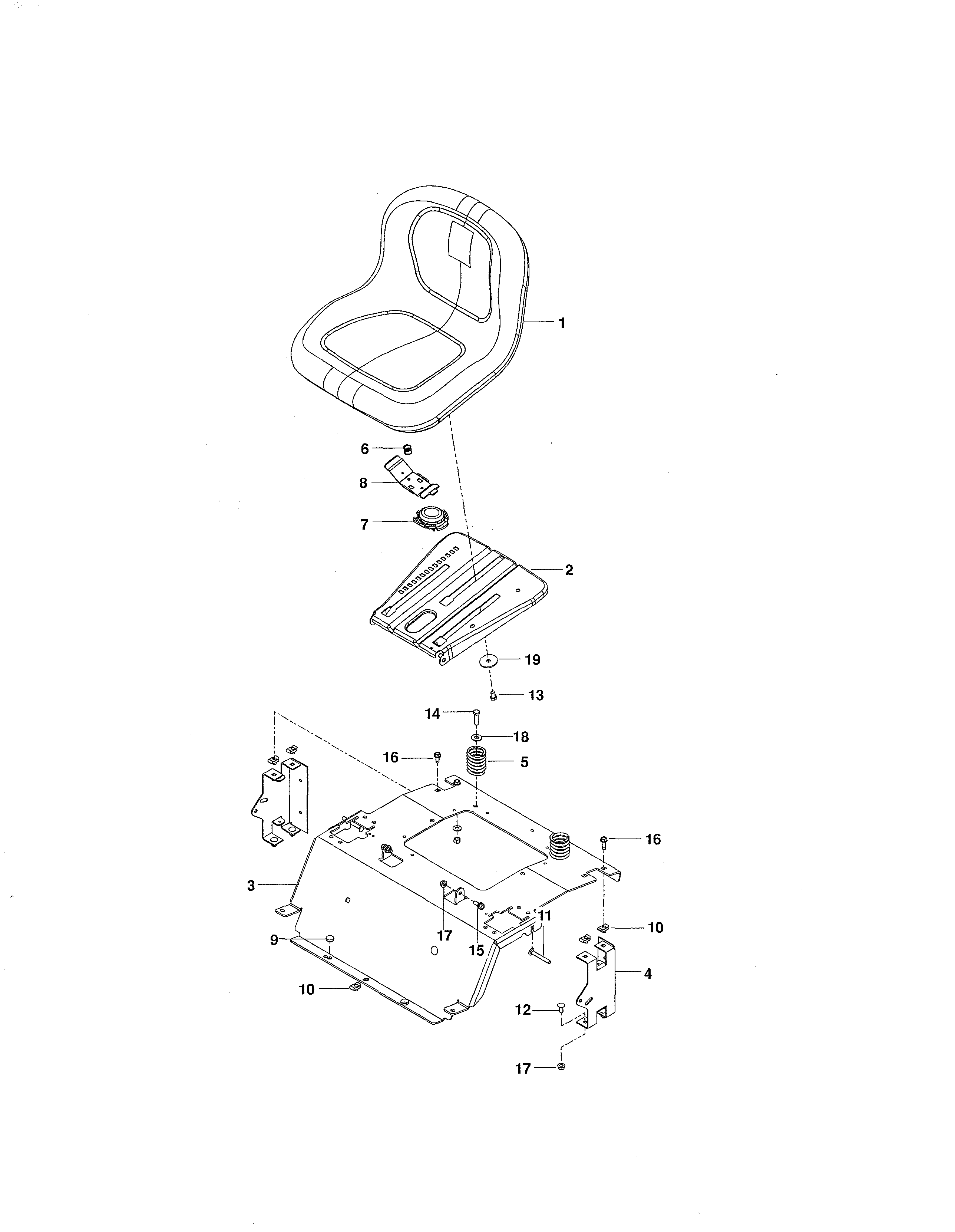 Husqvarna RZ5424/966659301 seat diagram