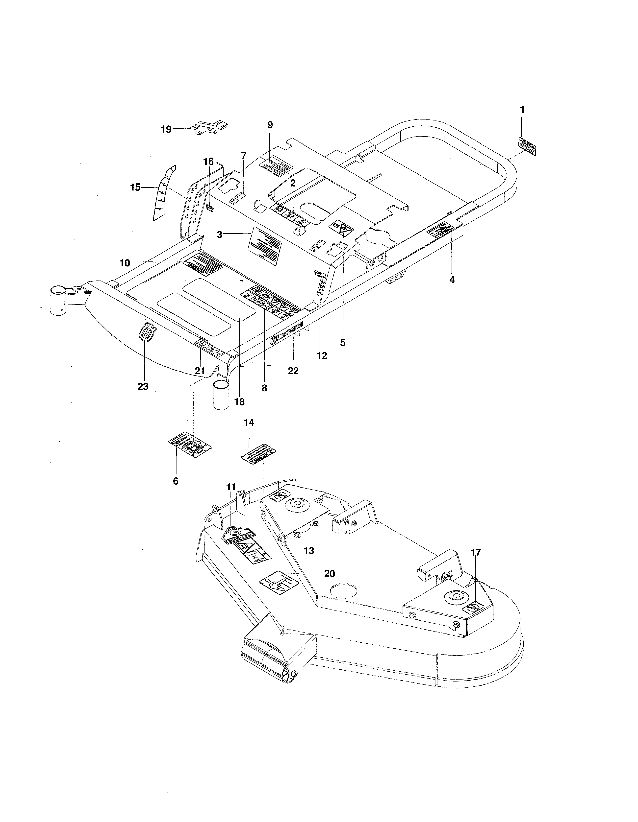 Husqvarna RZ5424/966659301 decals diagram