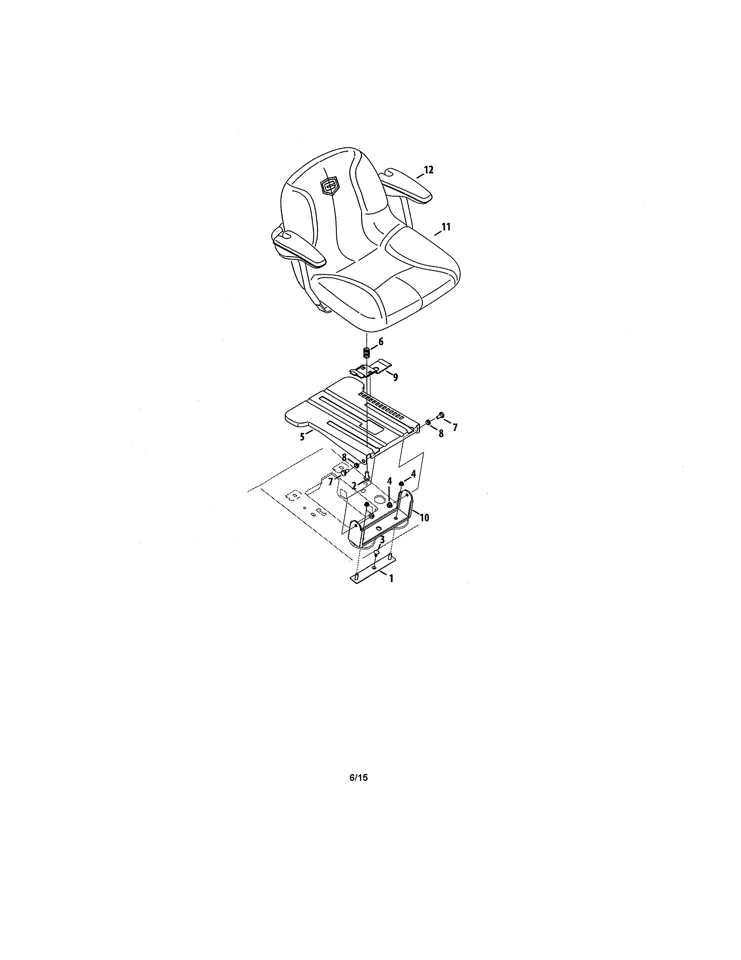 Craftsman 247204430 seat diagram