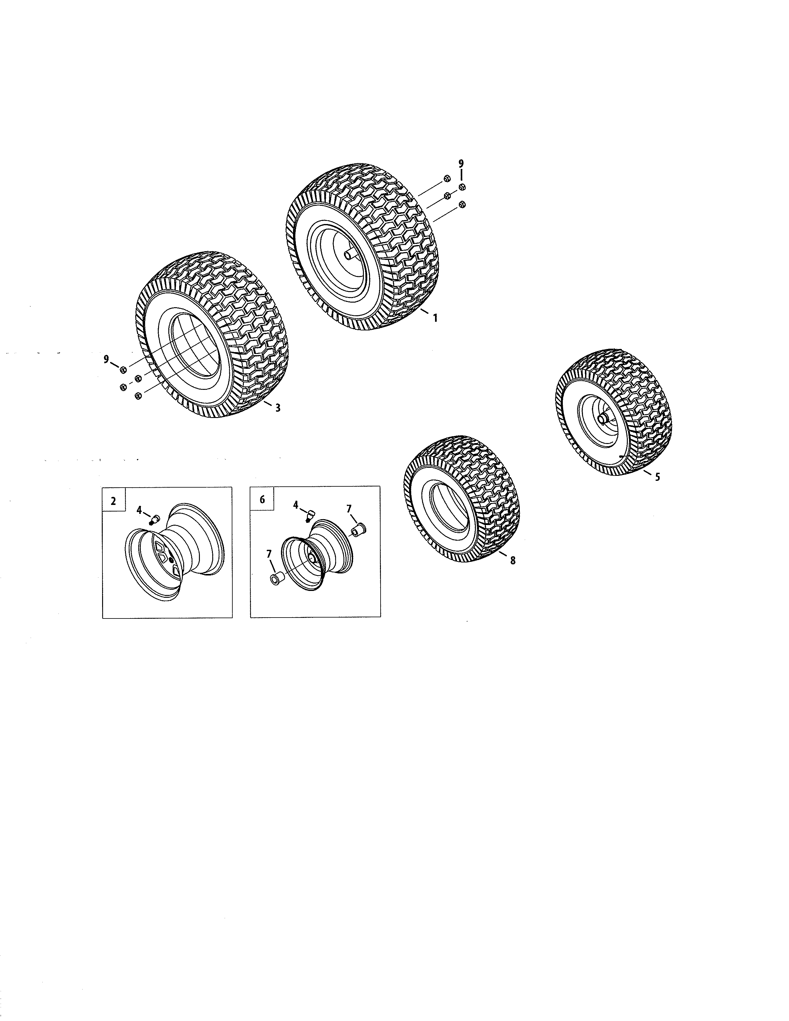 Craftsman 247204430 wheels/rims diagram