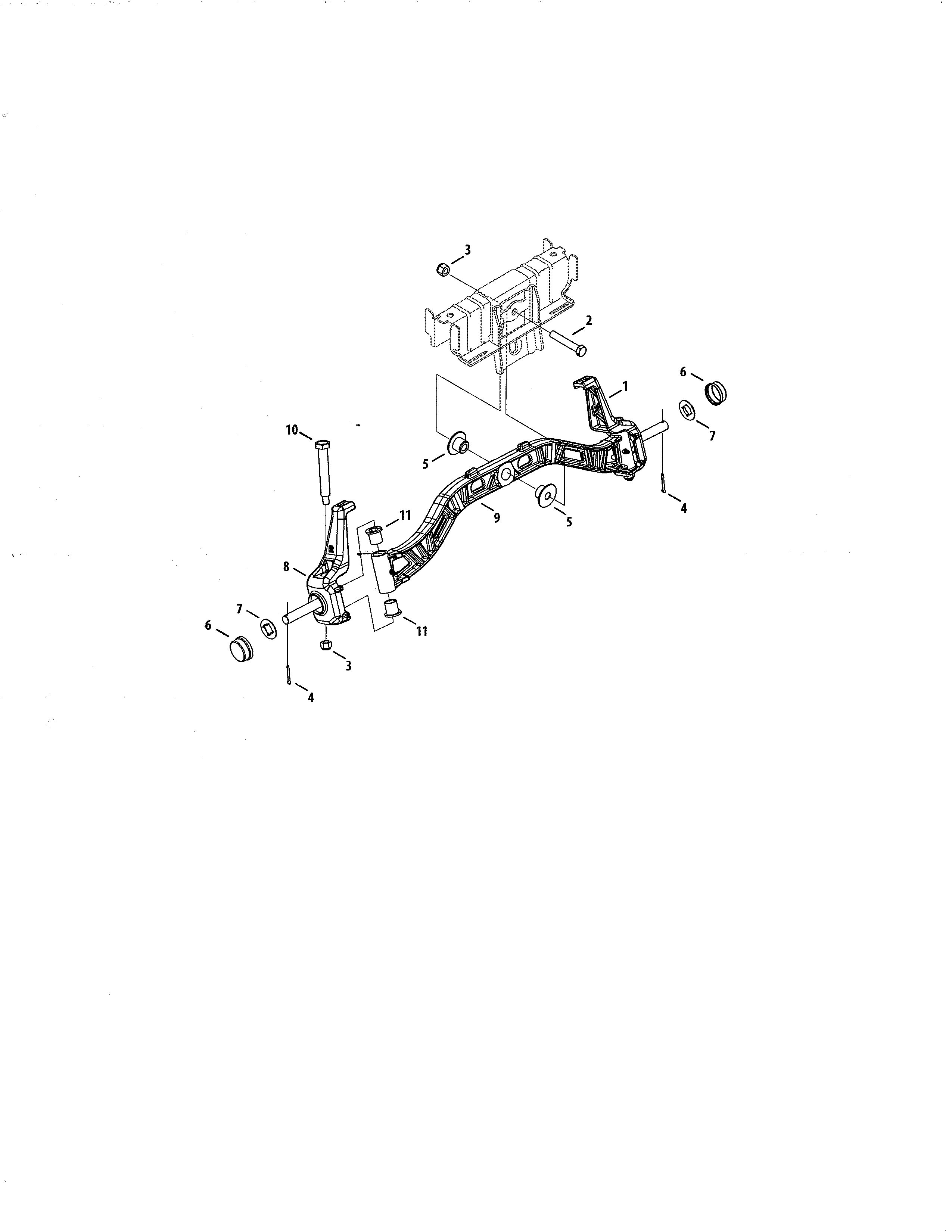 Craftsman 247204430 steering axle diagram