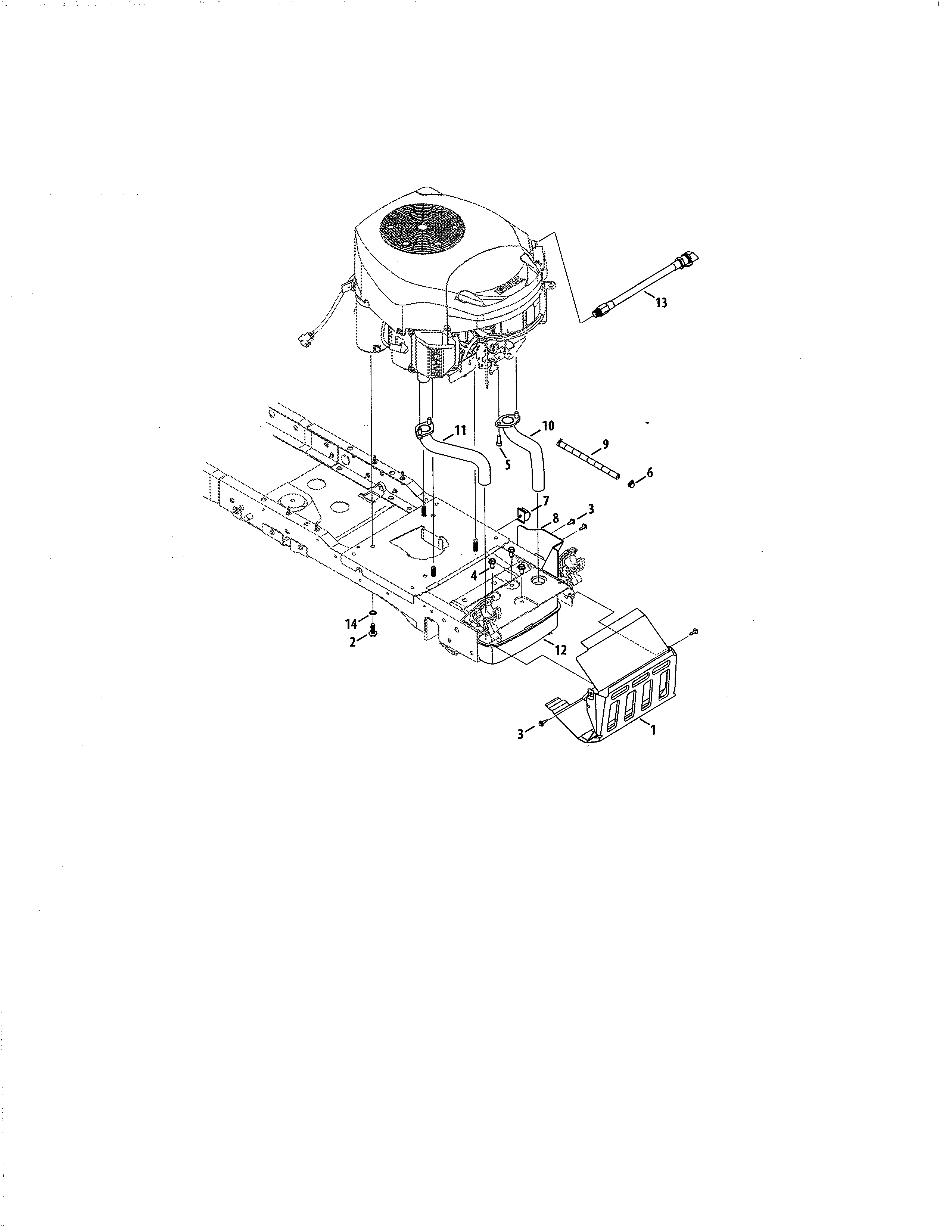 Craftsman 247204430 engine / muffler / shield diagram