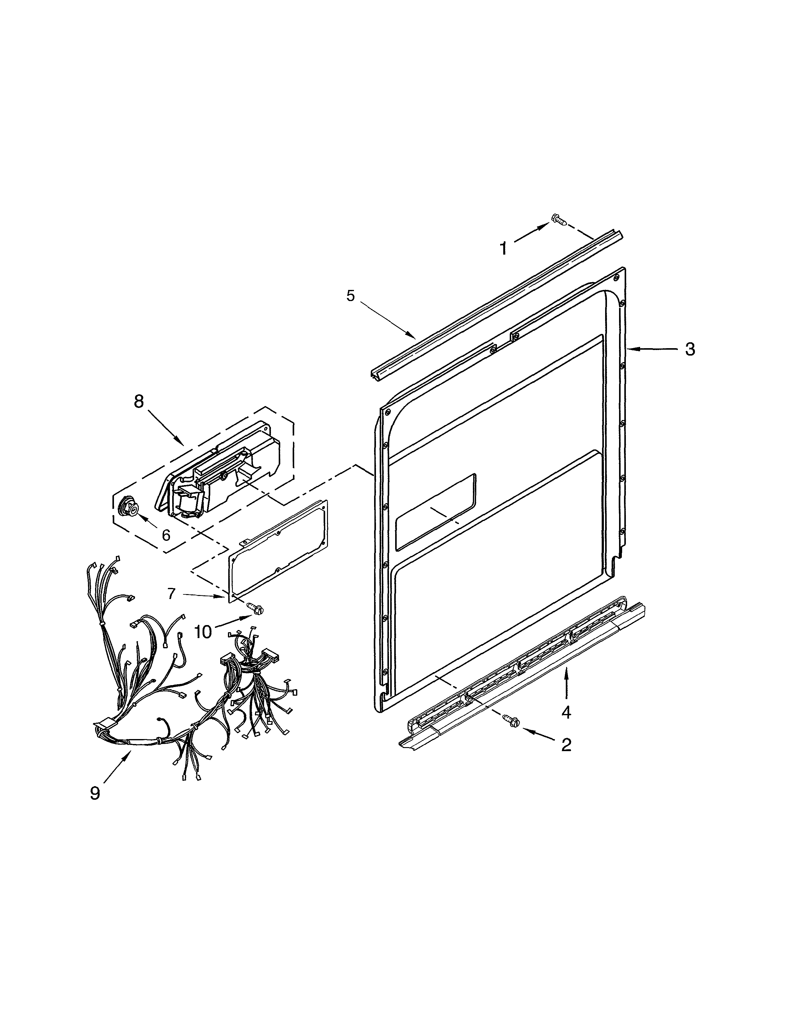 Kenmore Elite 66512763K313 inner door diagram