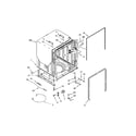 Kenmore Elite 66512763K313 tub & frame diagram