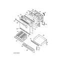 GE JGBP30GEV1AD door & drawer diagram