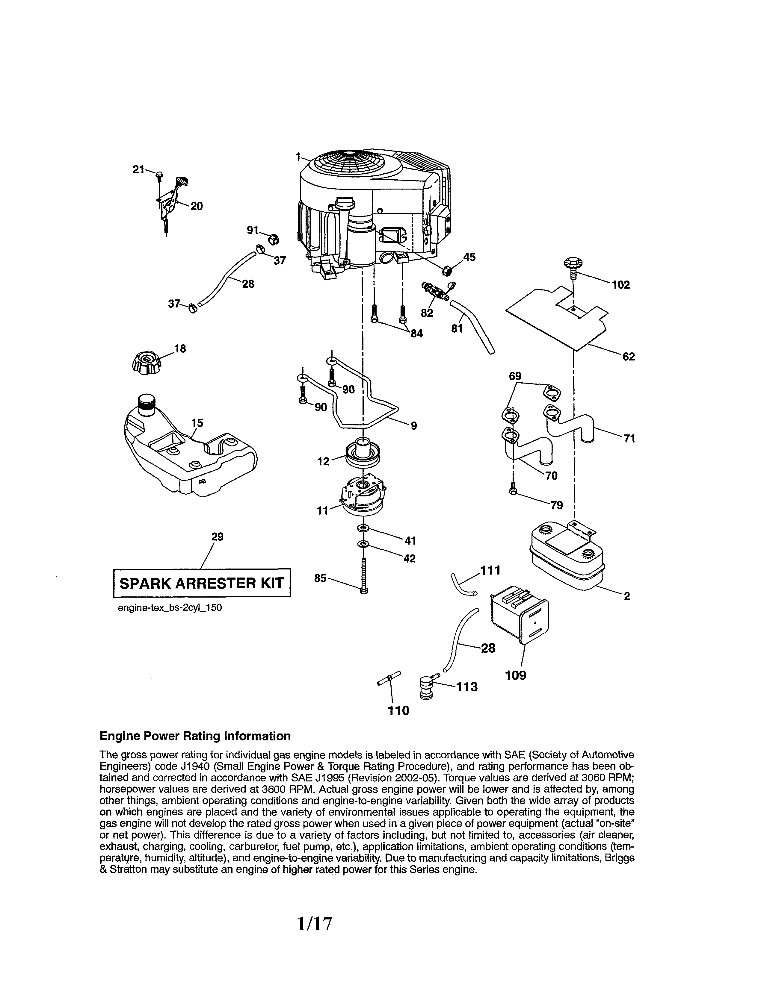 Craftsman 917203920 engine diagram