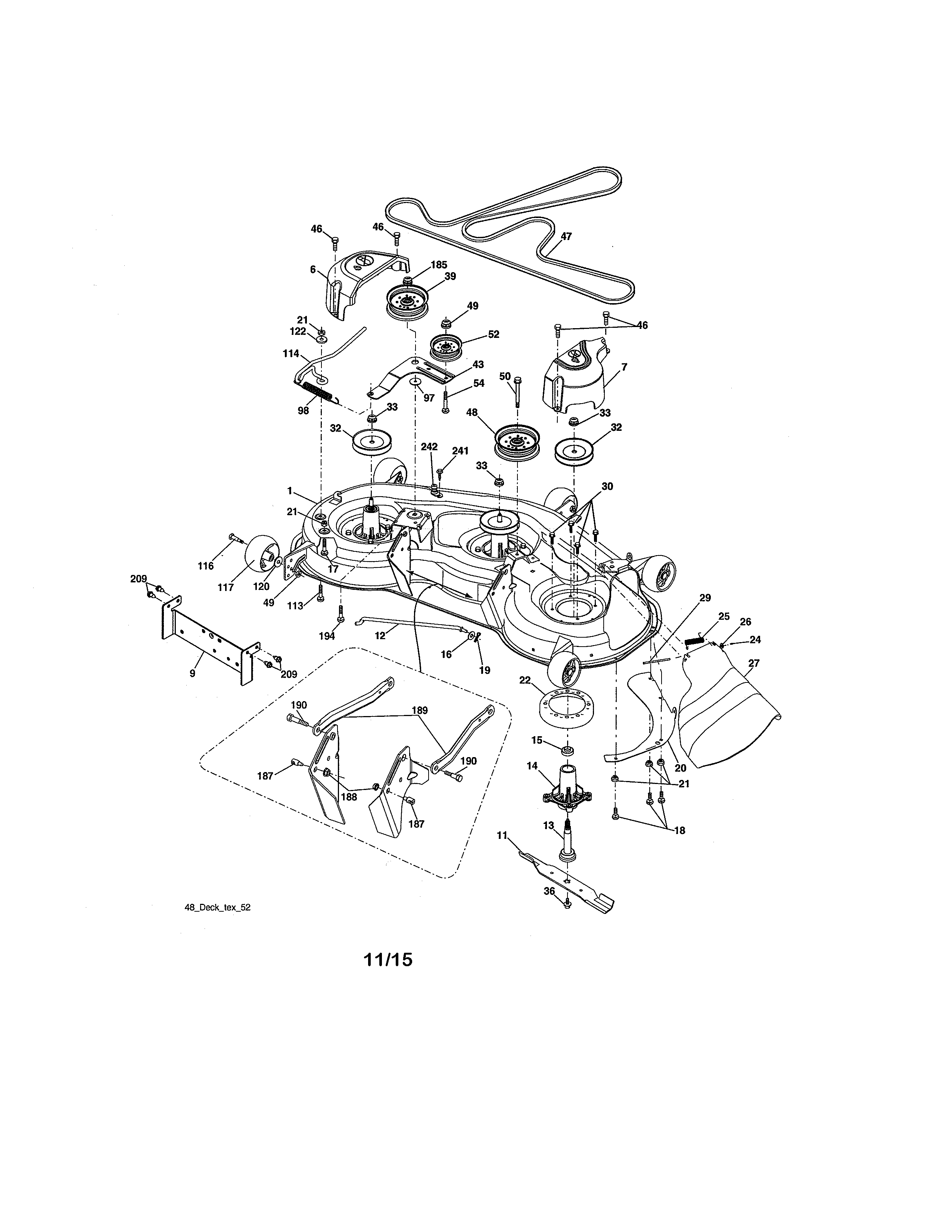 Craftsman 917203920 mower deck diagram