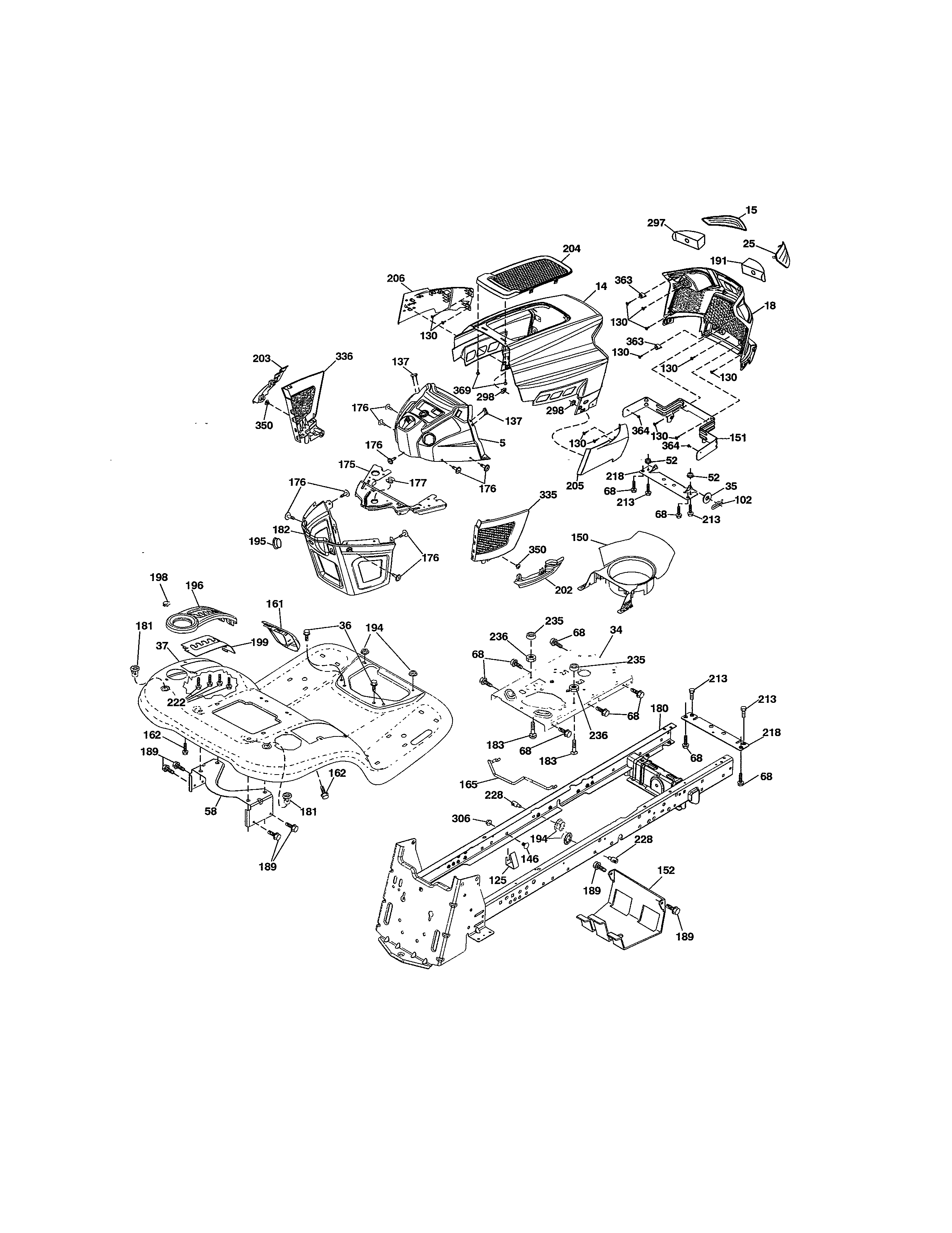 Craftsman 917204040 chassis & enclosures diagram