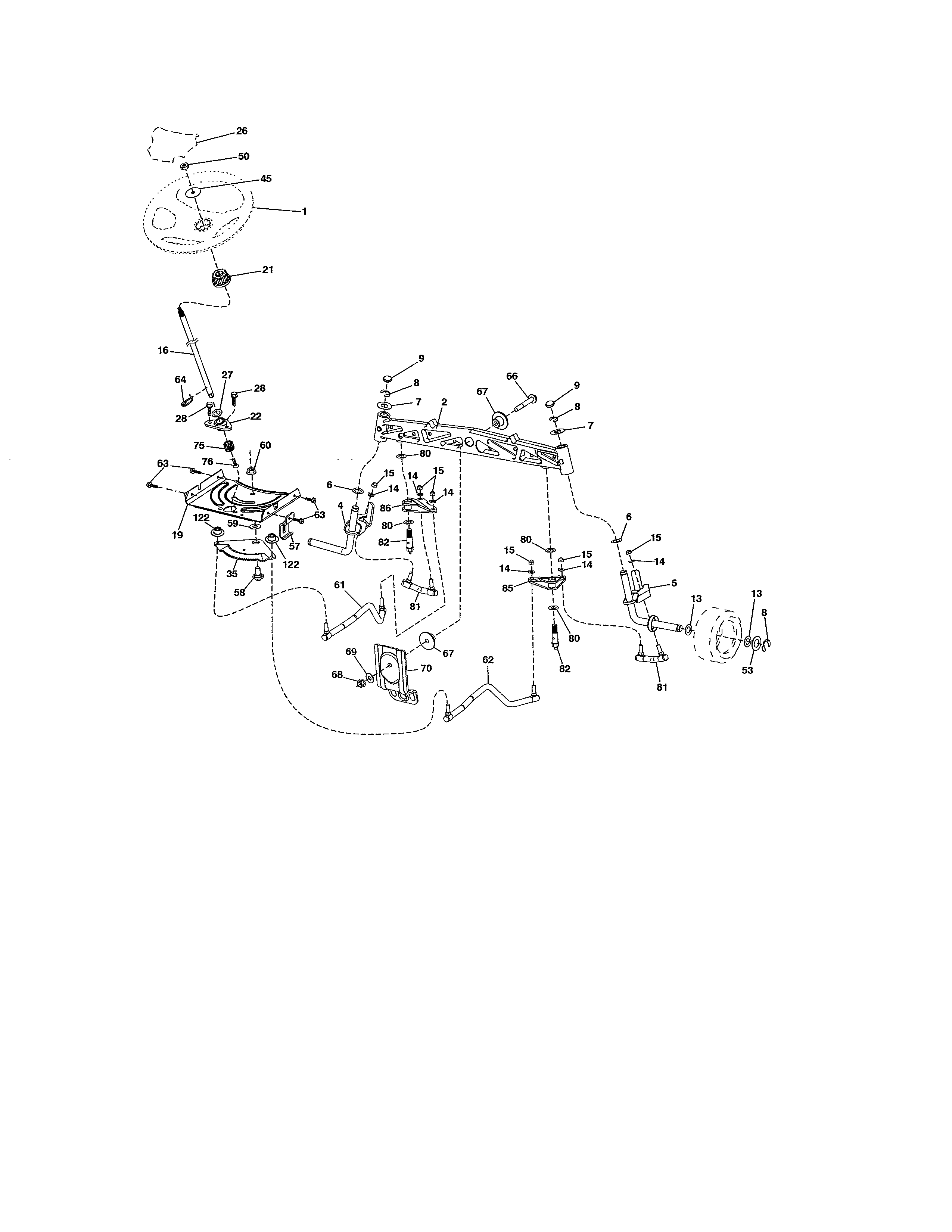 Craftsman 917204040 steering diagram