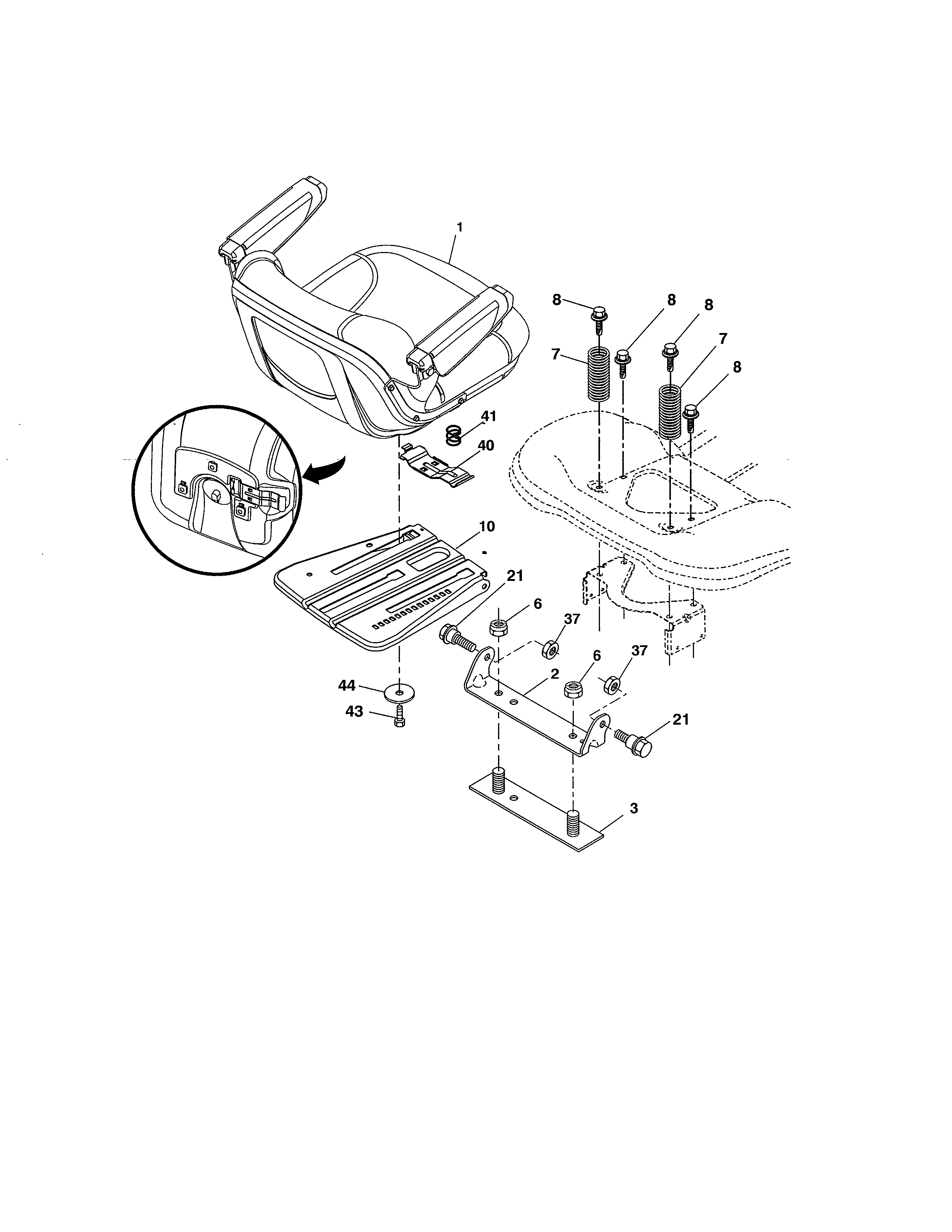 Craftsman 917204040 seat diagram