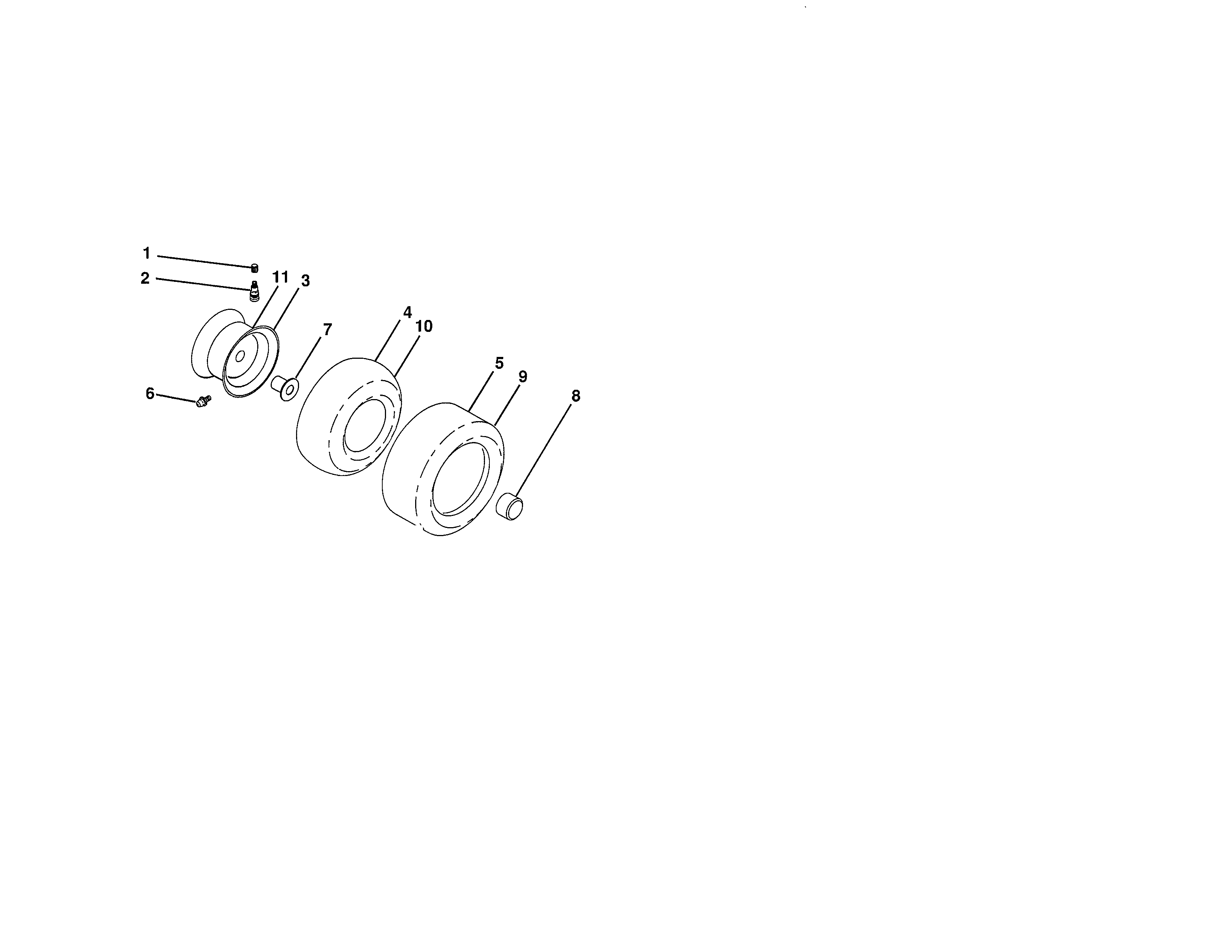 Craftsman 917204040 wheels & tires diagram