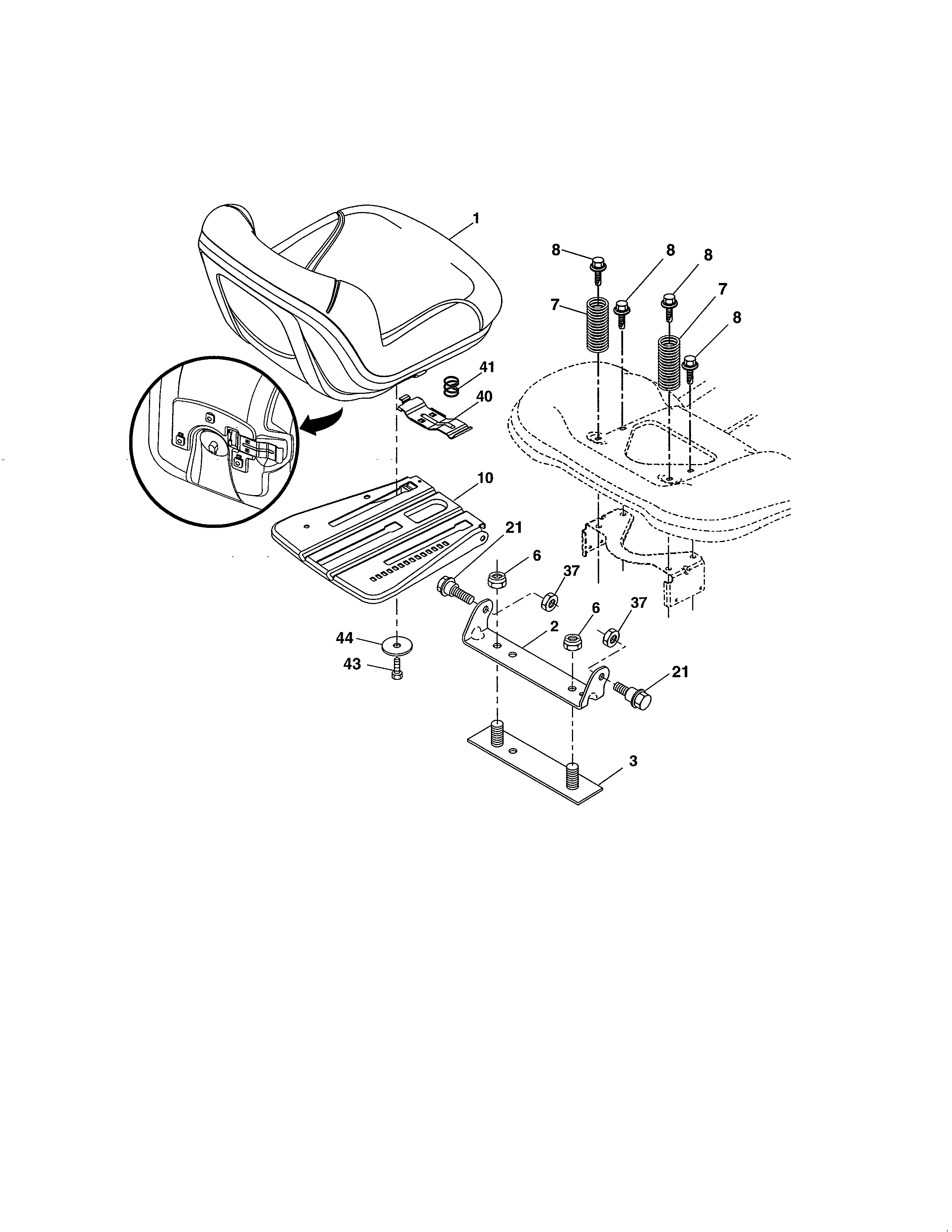 Craftsman 917250810 seat diagram