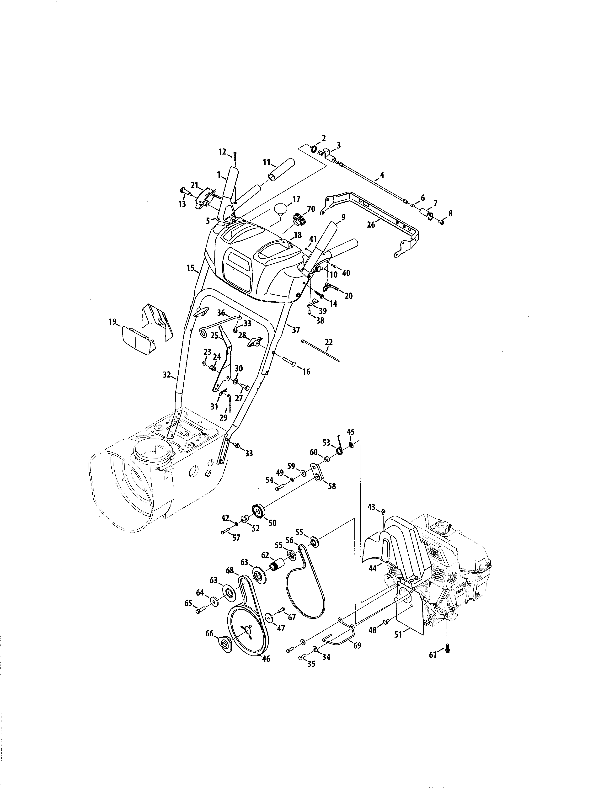 Craftsman 247883940 handles/pulleys diagram