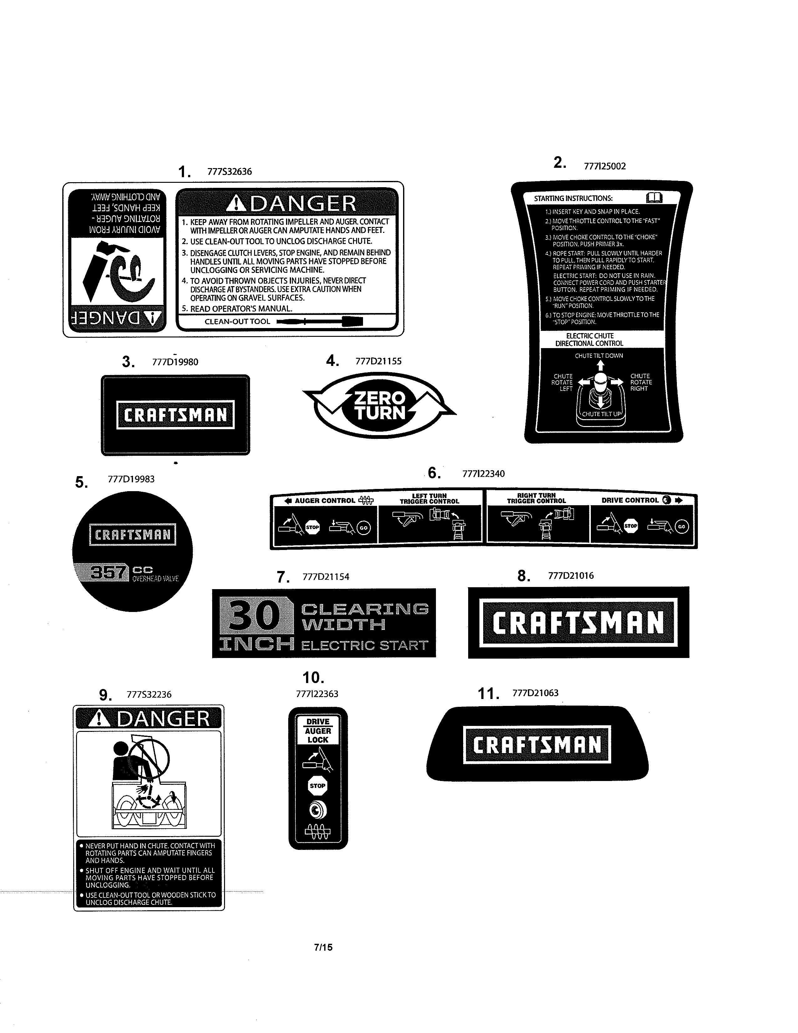 Craftsman 247883961 decals diagram