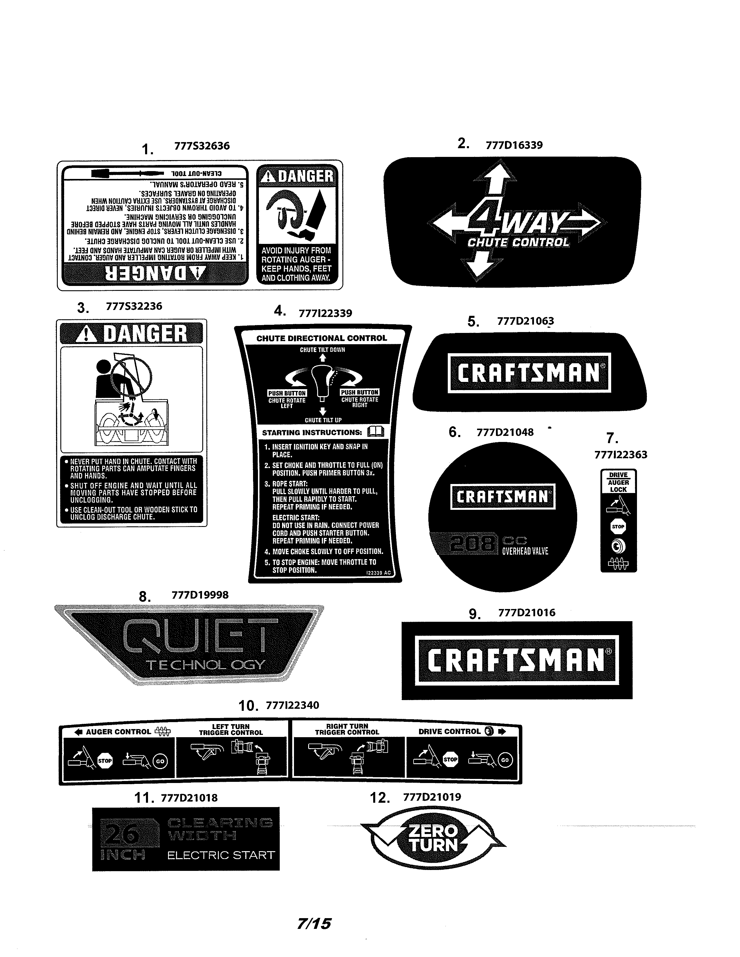 Craftsman 247886940 decals diagram