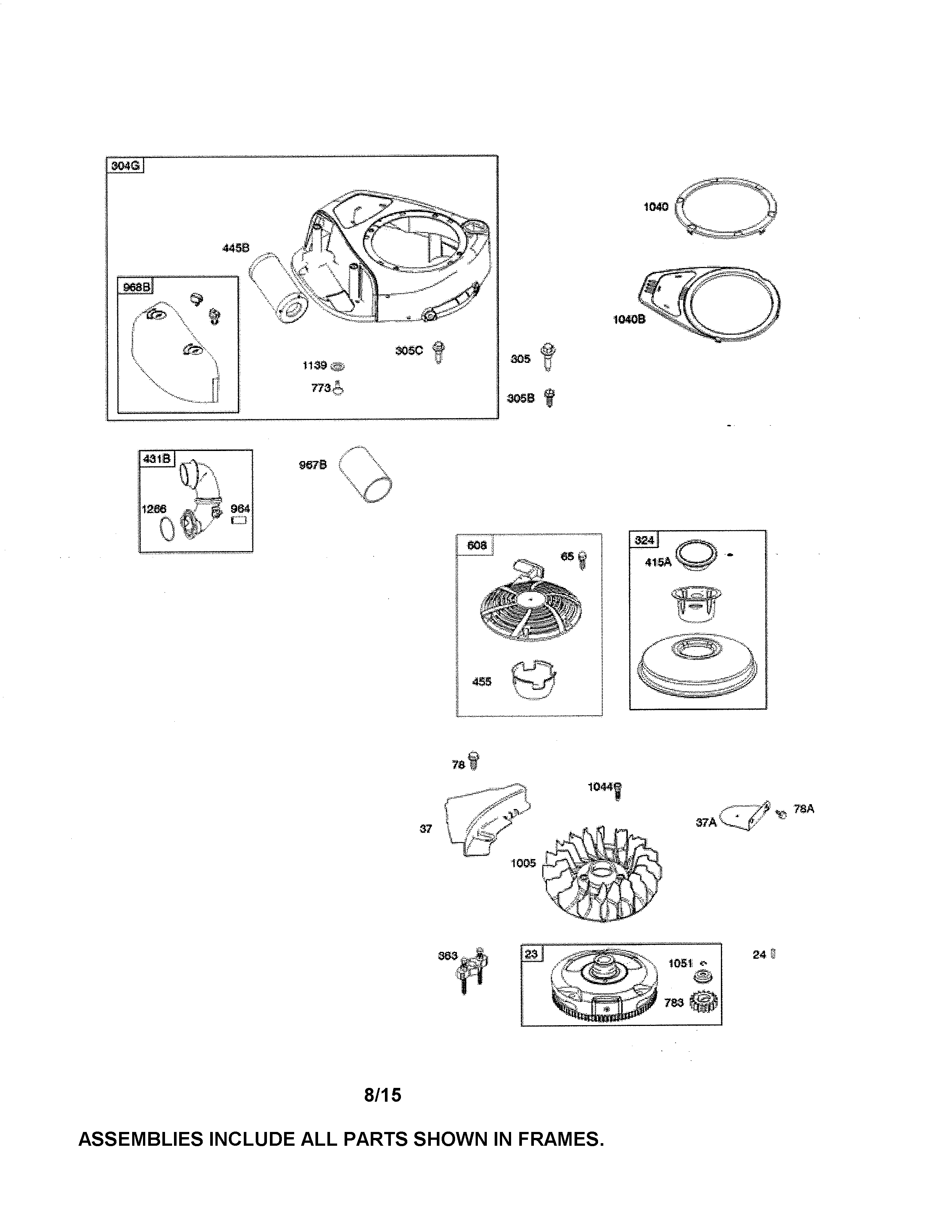 MTD 13AD78XS099 air cleaner/blower housing diagram