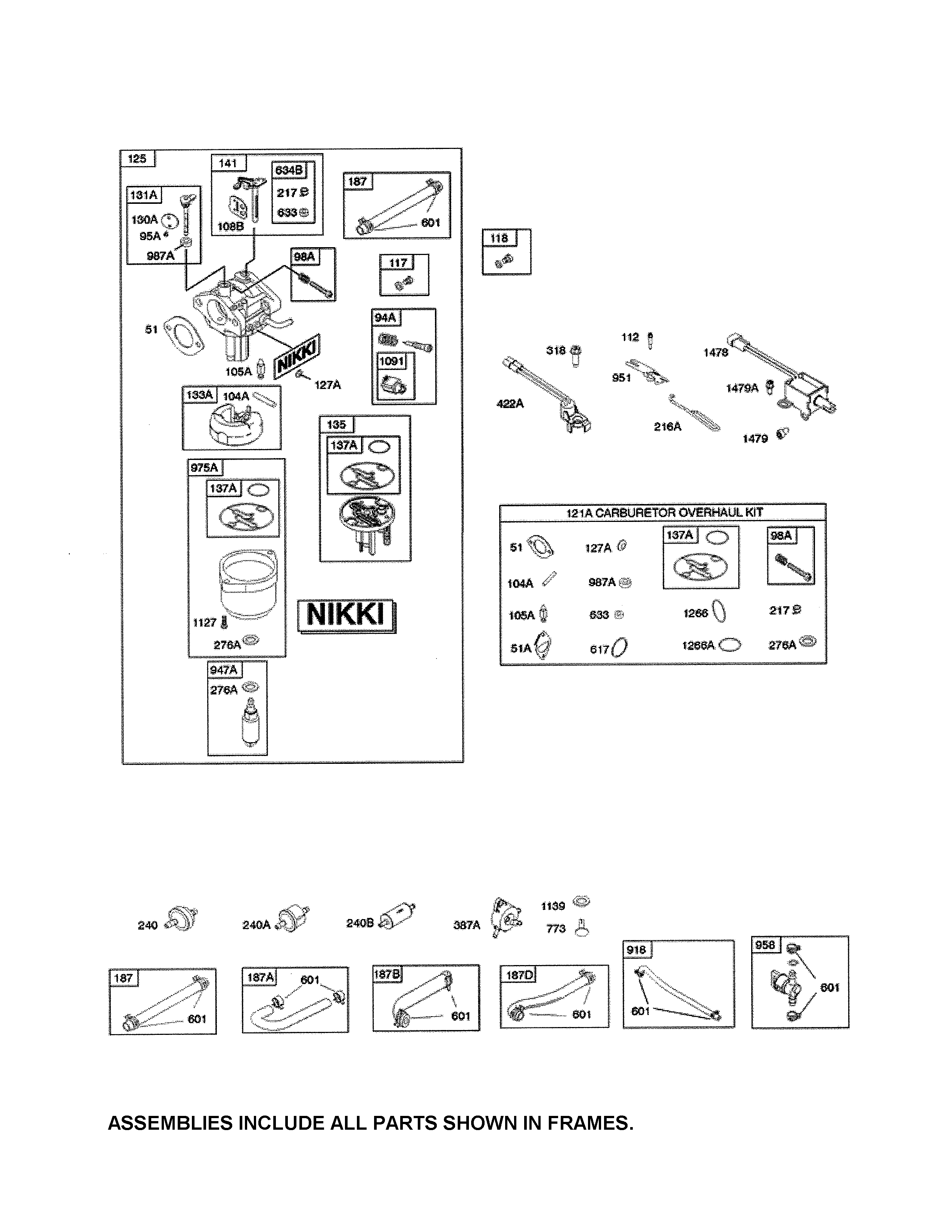 MTD 13AD78XS099 carburetor diagram