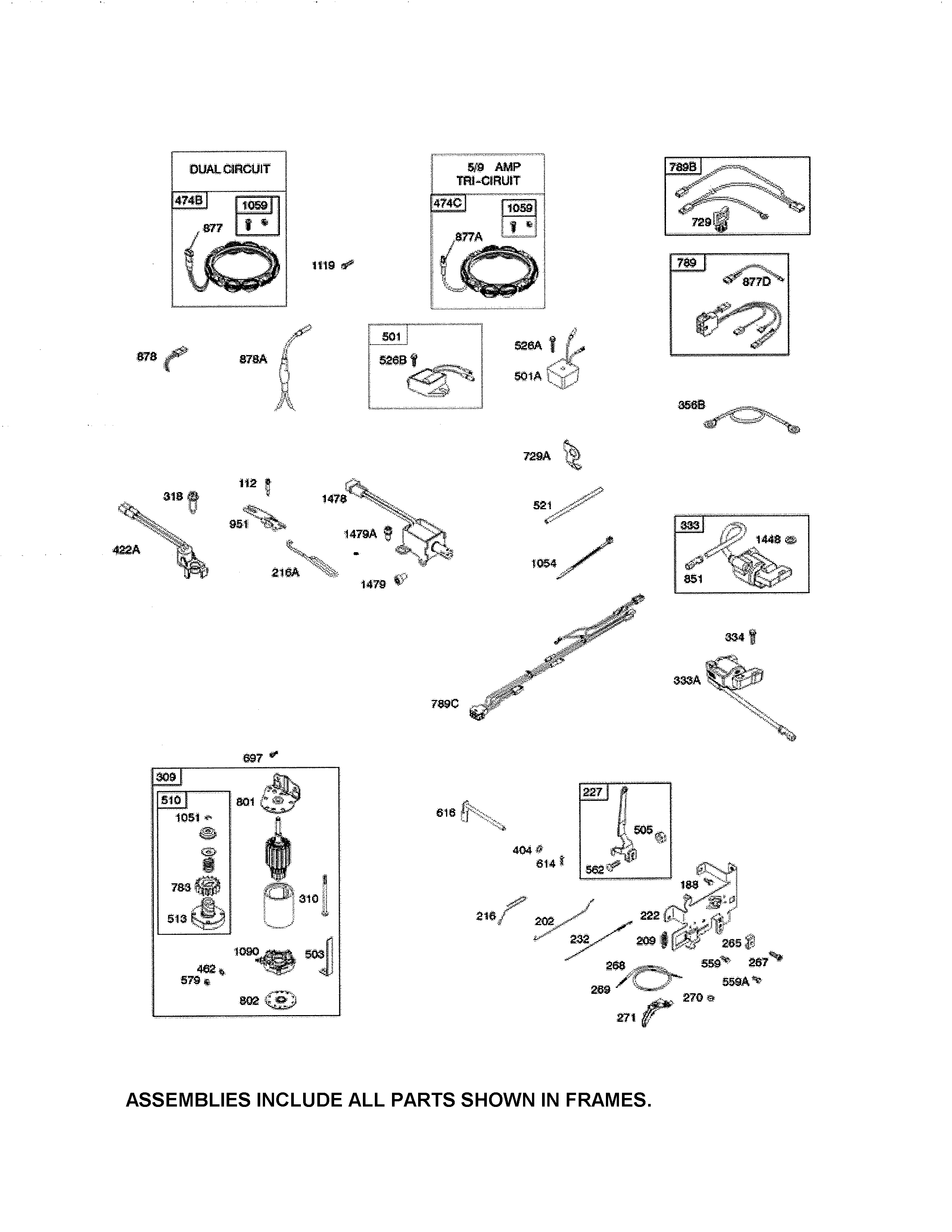 MTD 13AD78XS099 alternator/motor-starter diagram