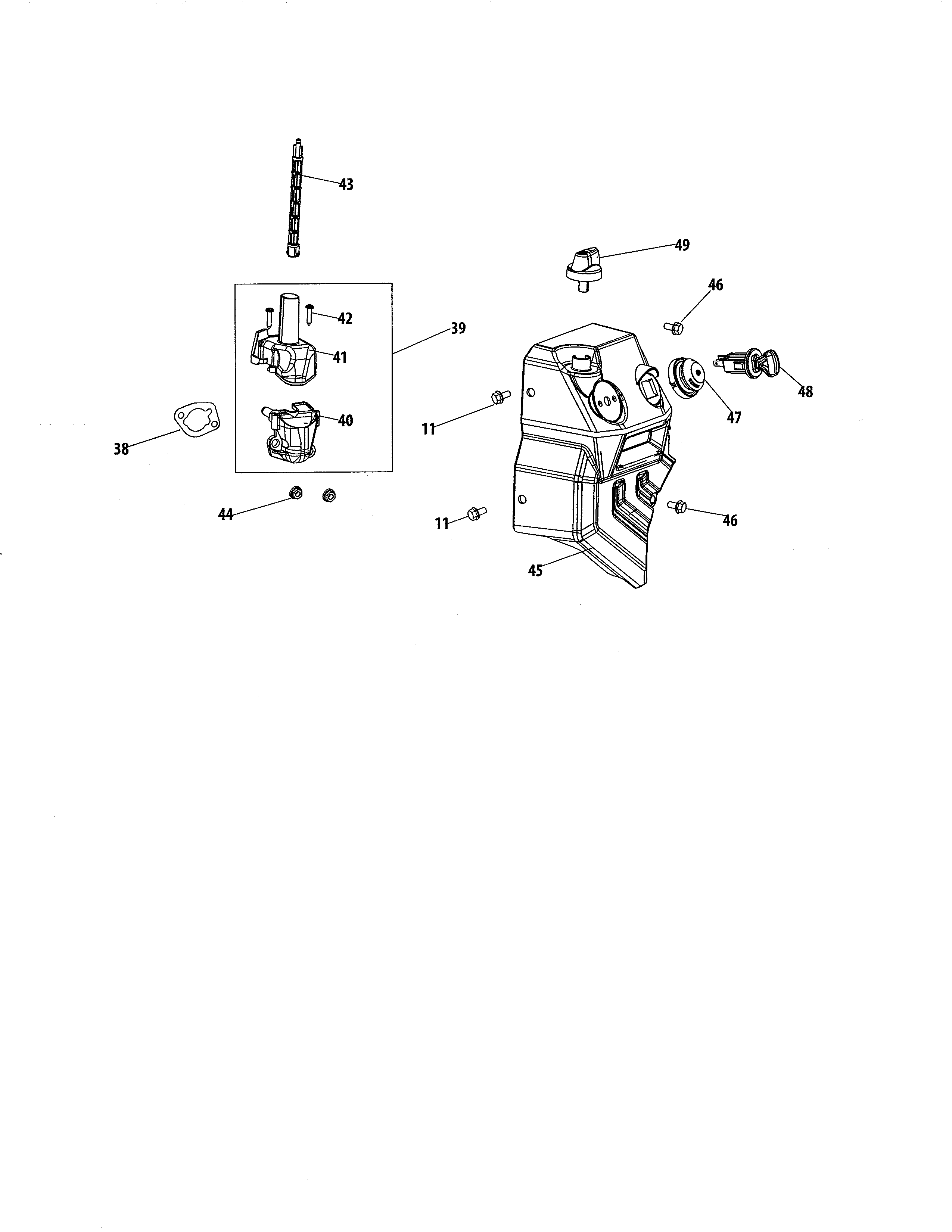 MTD 31S6BEE799 engine shroud diagram