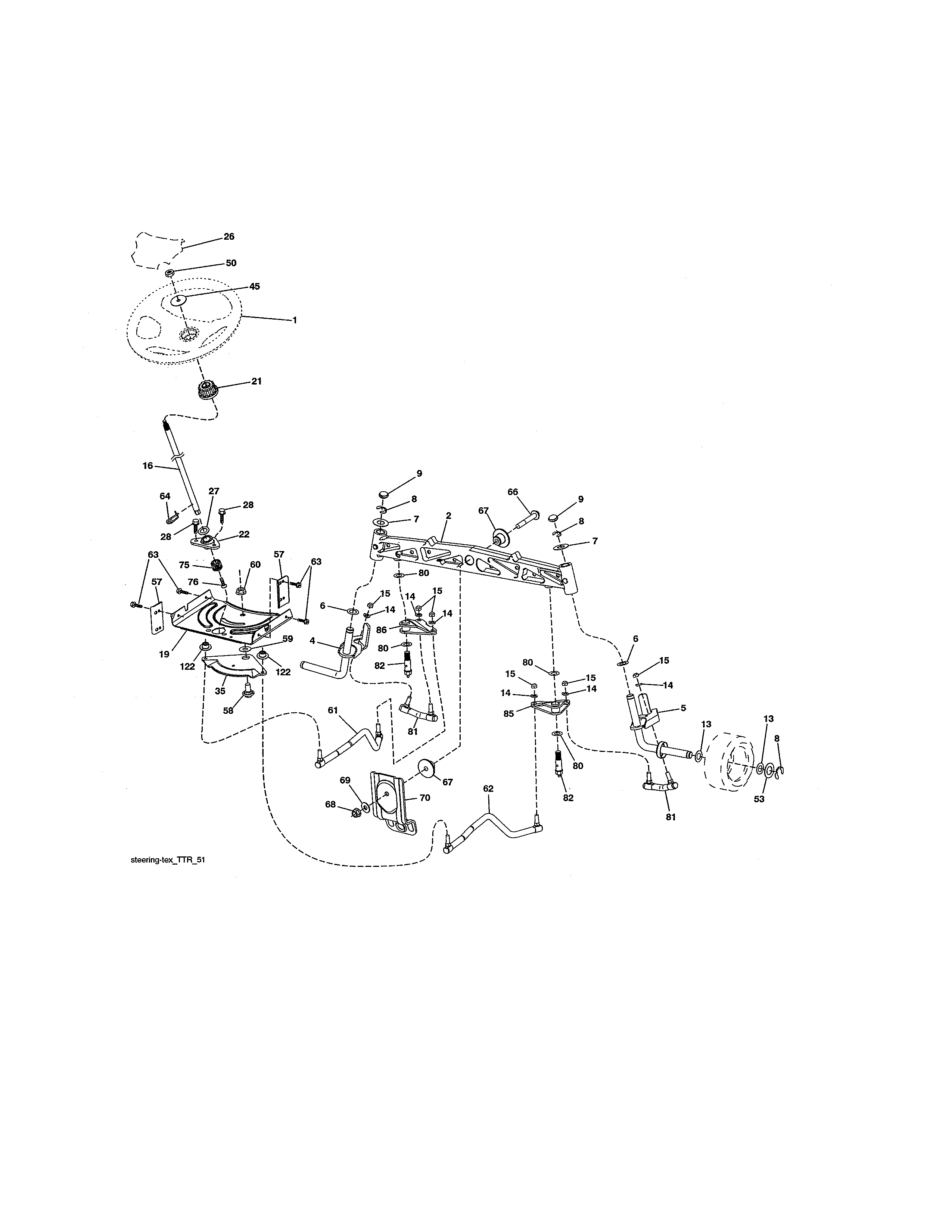 Craftsman 917986420 steering diagram