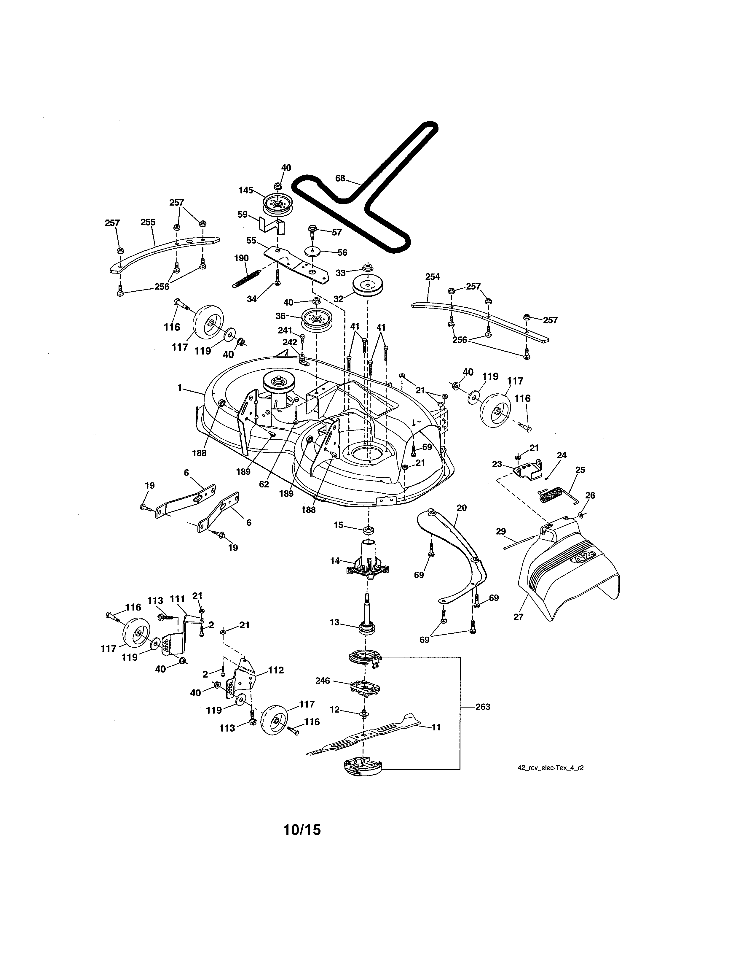 Craftsman 917986420 mower deck diagram