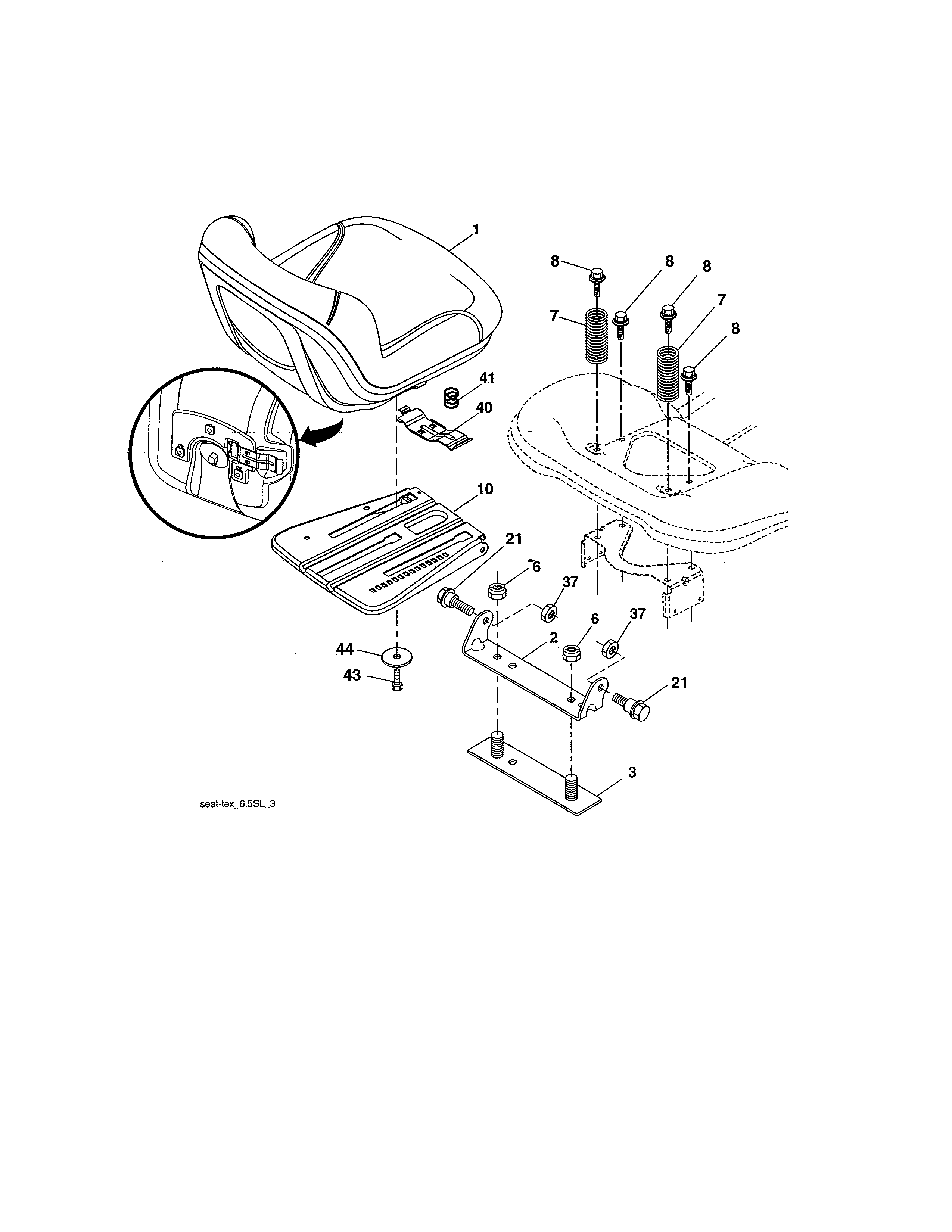 Craftsman 917986420 seat diagram